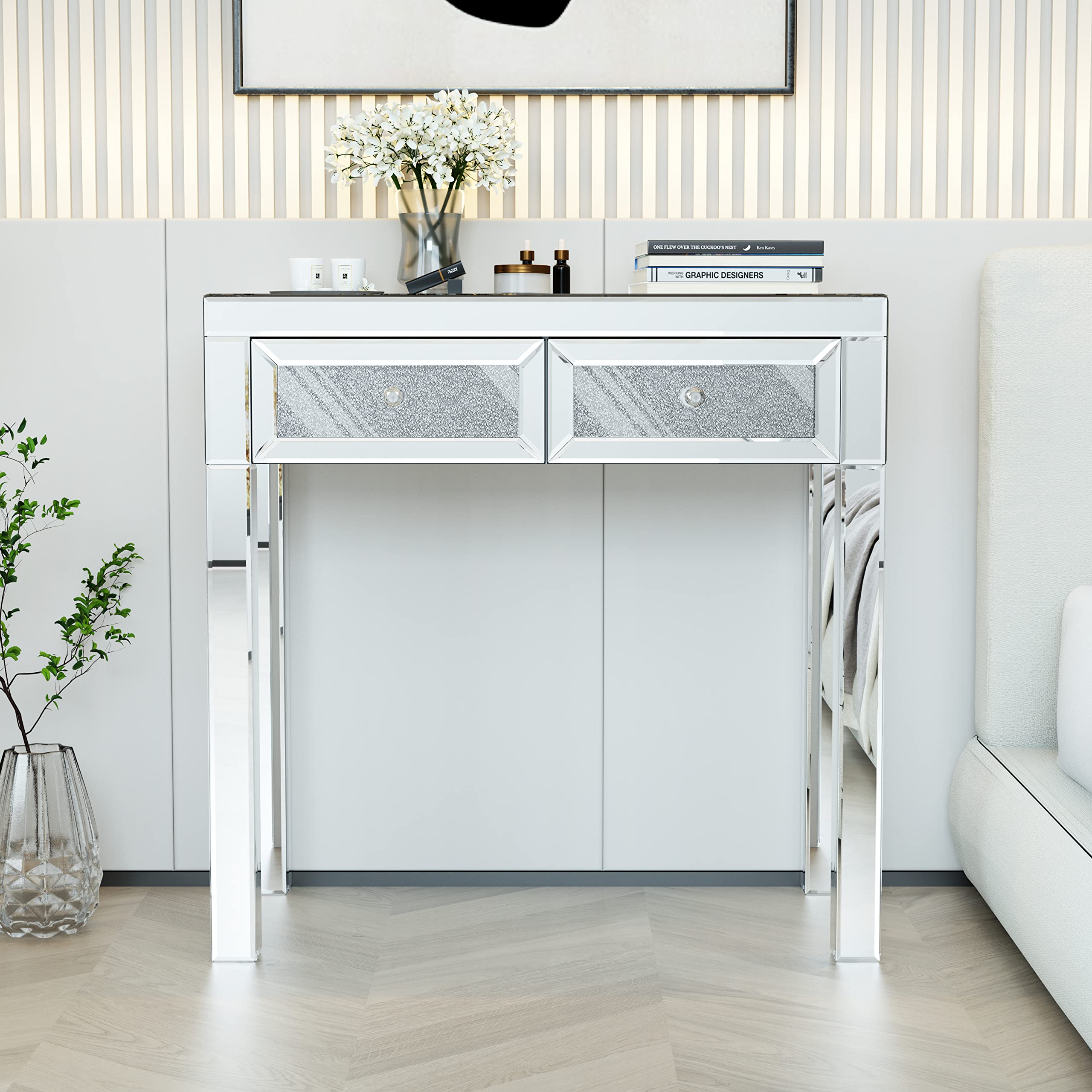 Mirrored Vanity Desk 31.6