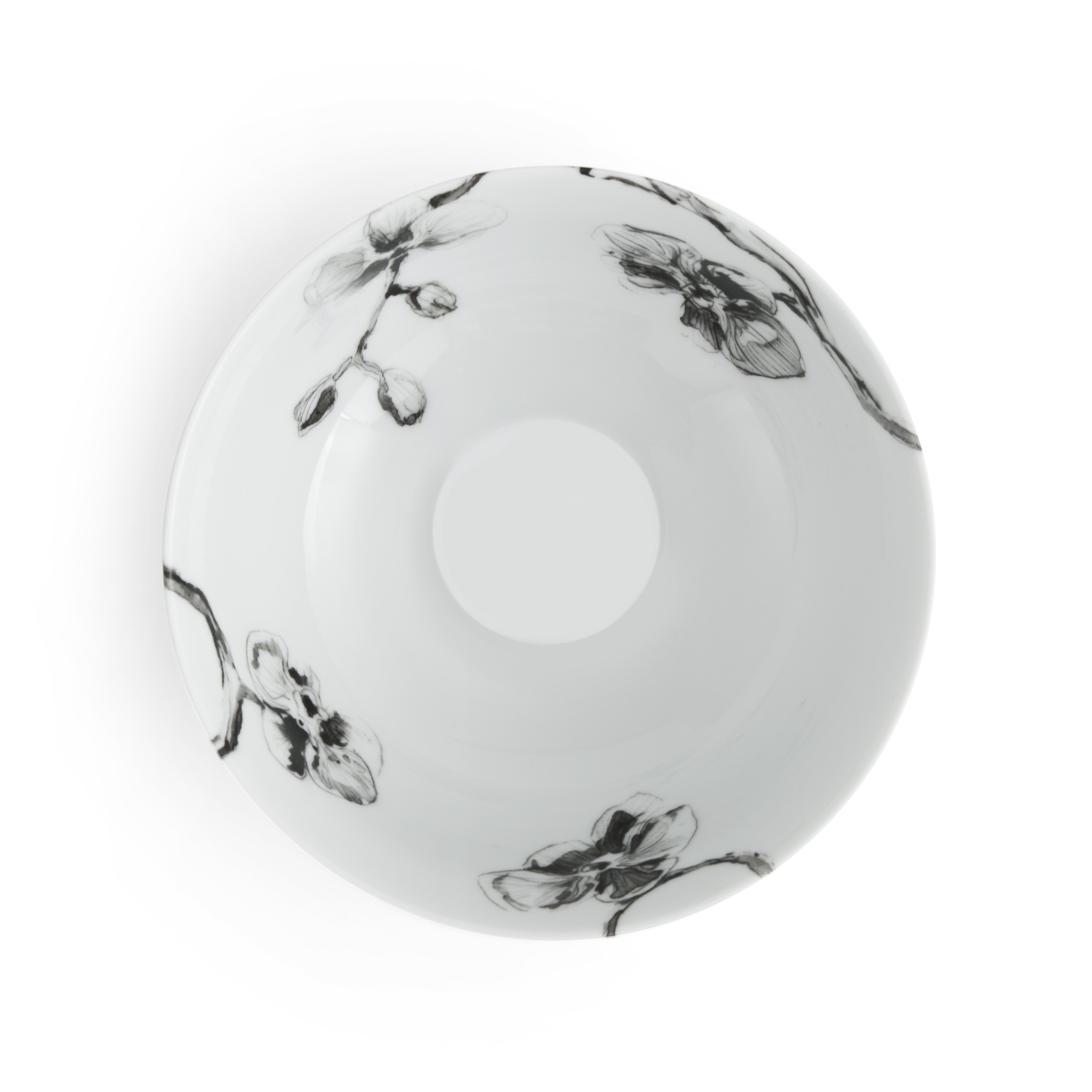 Premium Black Orchid Porcelain Dinnerware Set - Elegant 16-Piece Tableware for Fine Dining, Parties & Special Occasions