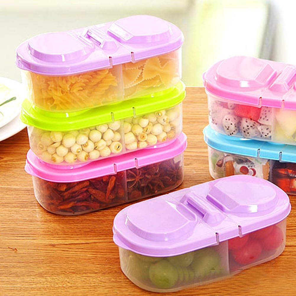 Plastic Cereal Storage Container - Airtight Food Storage Box for Cereal, Beans, Snacks & Sauces | Kitchen Pantry Organizer (Purple) | Perfect for Home, Office & Dorm Use