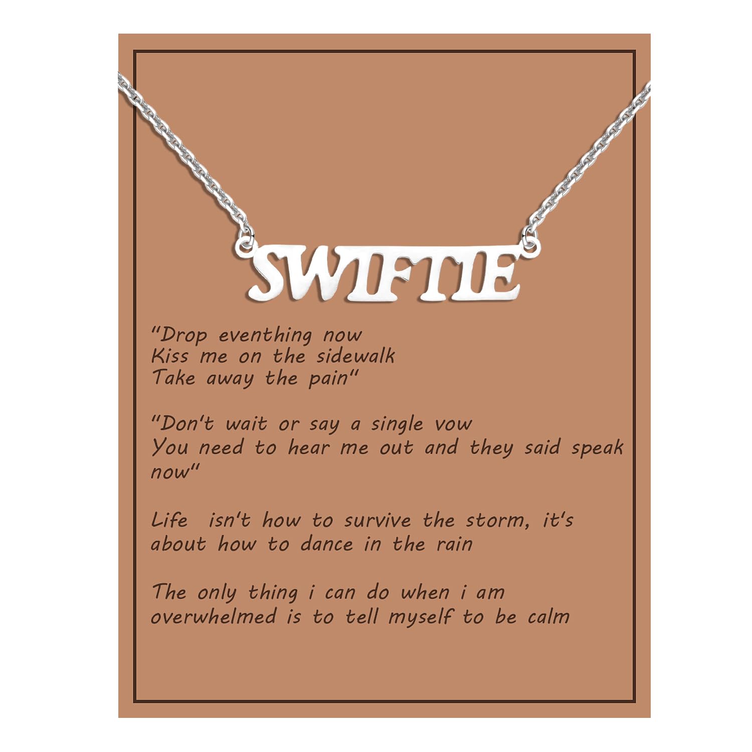Taylor Swift Inspired Music Album Jewelry - COTATI Necklace Merch for Fans (Speak Now, 1989, Evermore, Red, Reputation) - Perfect Gift for Swifties, Concerts & Special Occasions