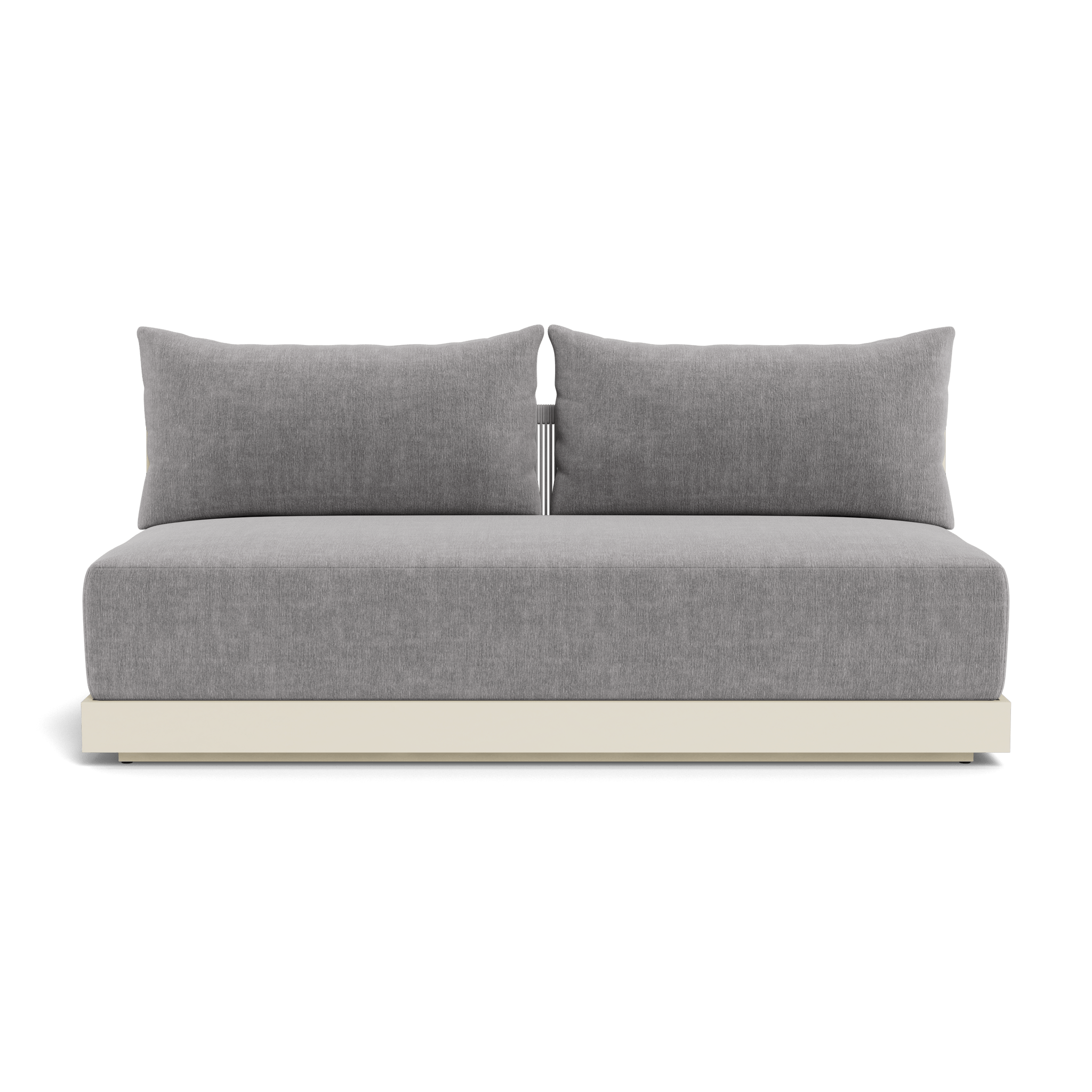 Antigua 2-Seat Armless Sofa - Modern Small Space Loveseat for Living Room, Bedroom, or Office - Comfortable and Stylish Lounge Seating