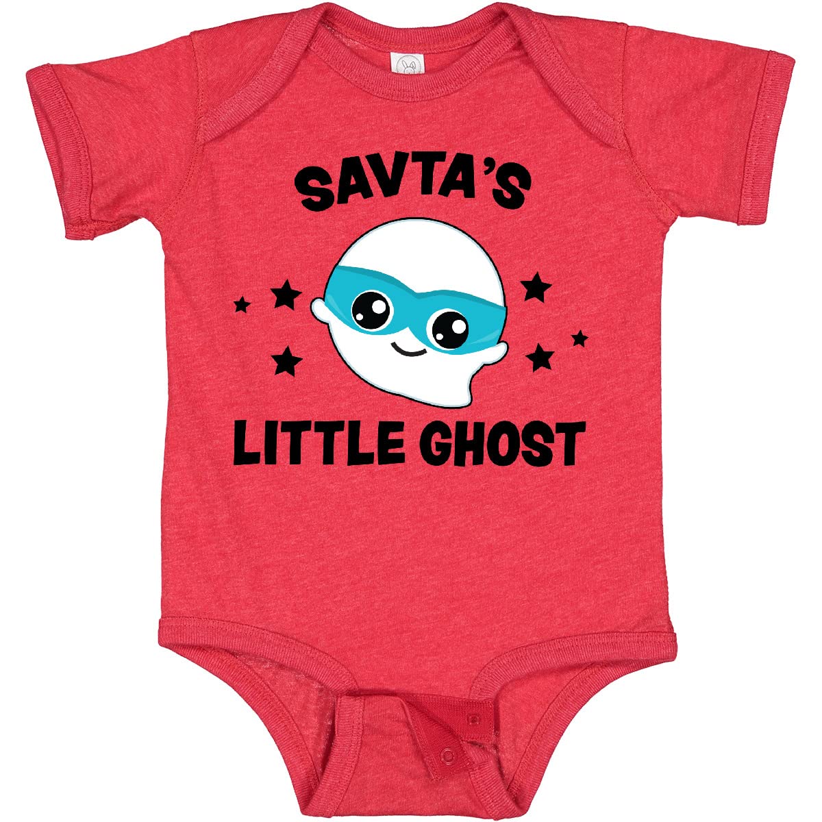 Inktastic Cute Savta's Little Ghost with Stars Baby Bodysuit - Adorable Halloween Outfit for Infants & Toddlers - Perfect for Family Photos, Trick-or-Treating & Spooky Celebrations