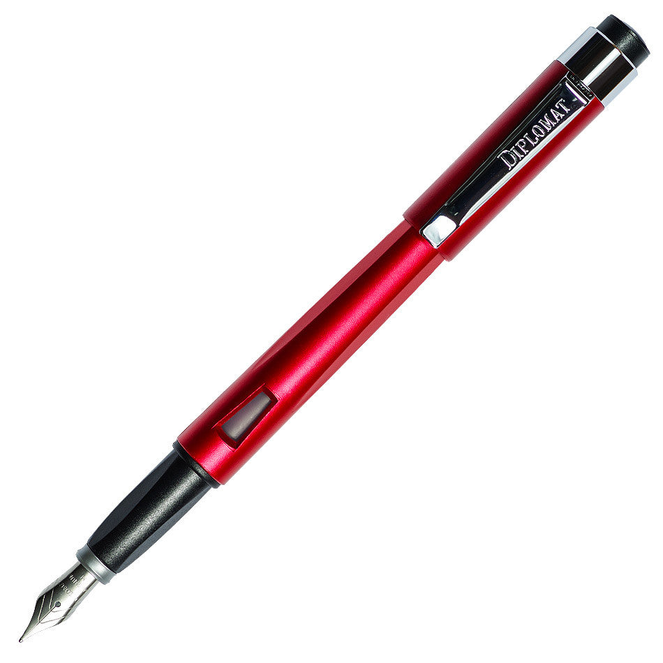 Diplomat Magnum Fountain Pen - Burned Red Luxury Writing Instrument for Professionals & Calligraphy | Perfect for Office, Gifts & Signature Signing