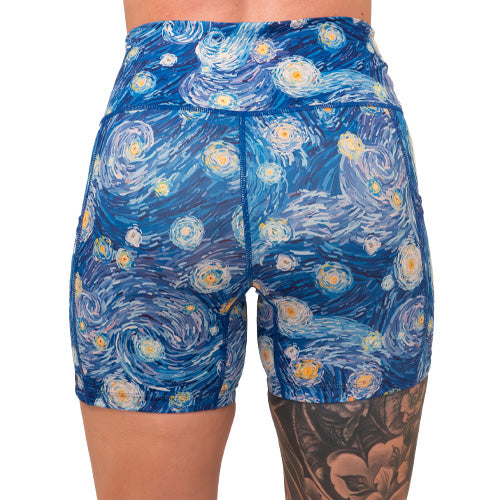 Starry Night Print Shorts for Women - Comfortable Summer Casual Shorts | Perfect for Beach, Vacation, and Outdoor Activities