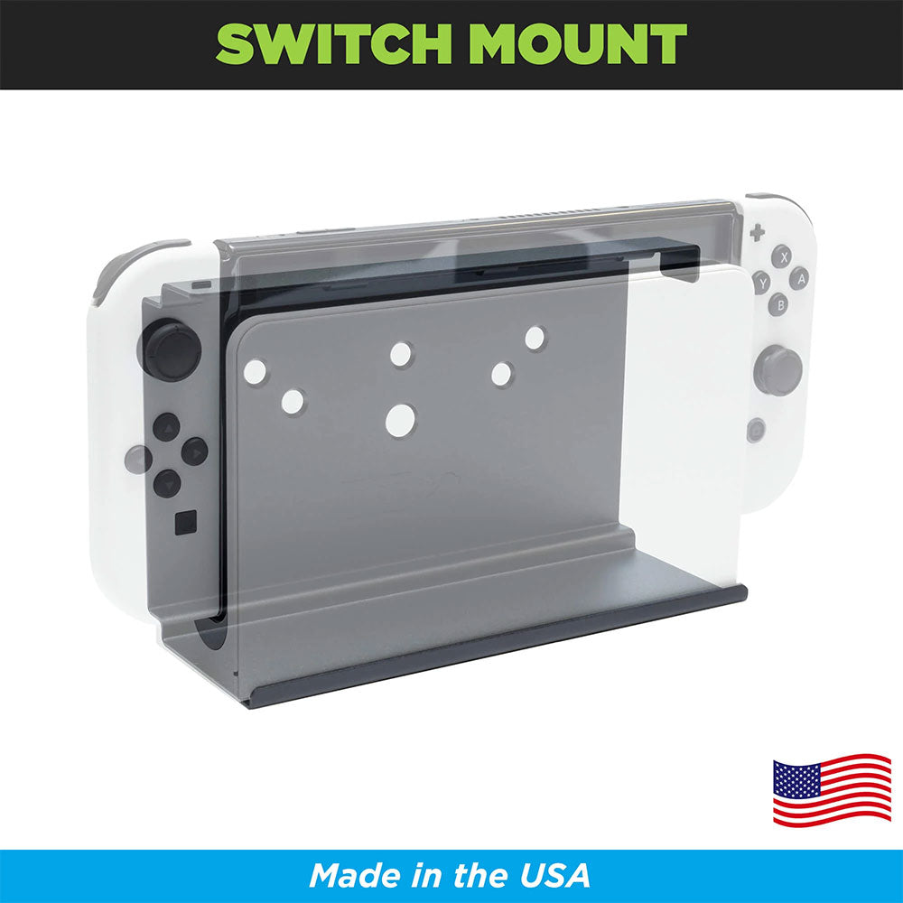 HideIt Wall Mount for Nintendo Switch - Black | Secure & Space-Saving TV Gaming Mount | Perfect for Living Room, Bedroom & Game Room Setup