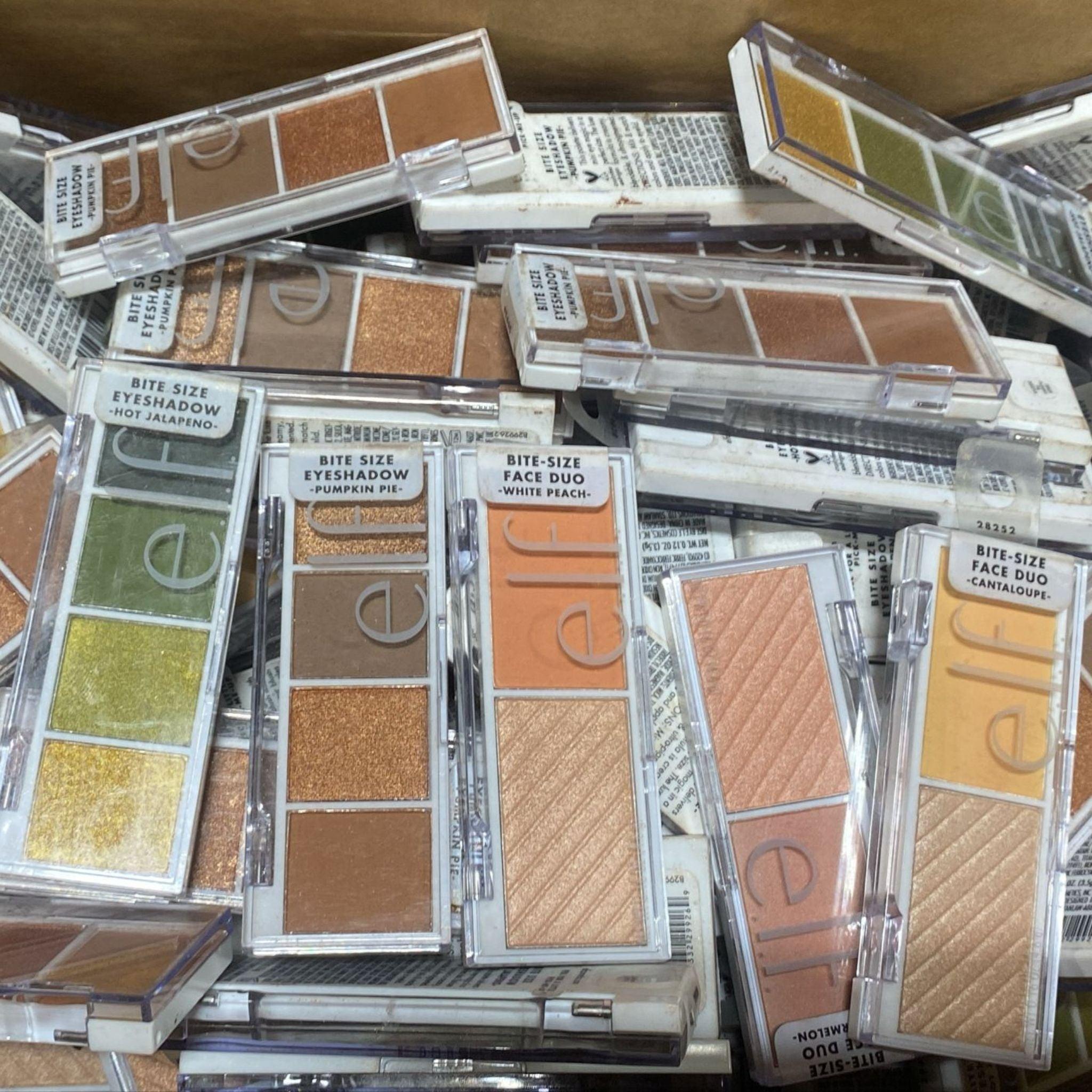 Elf Bite Size Eyeshadow & Face Duo - 100 Piece Assorted Mix Palette | Perfect for Travel, Makeup Artists & Everyday Glam Looks