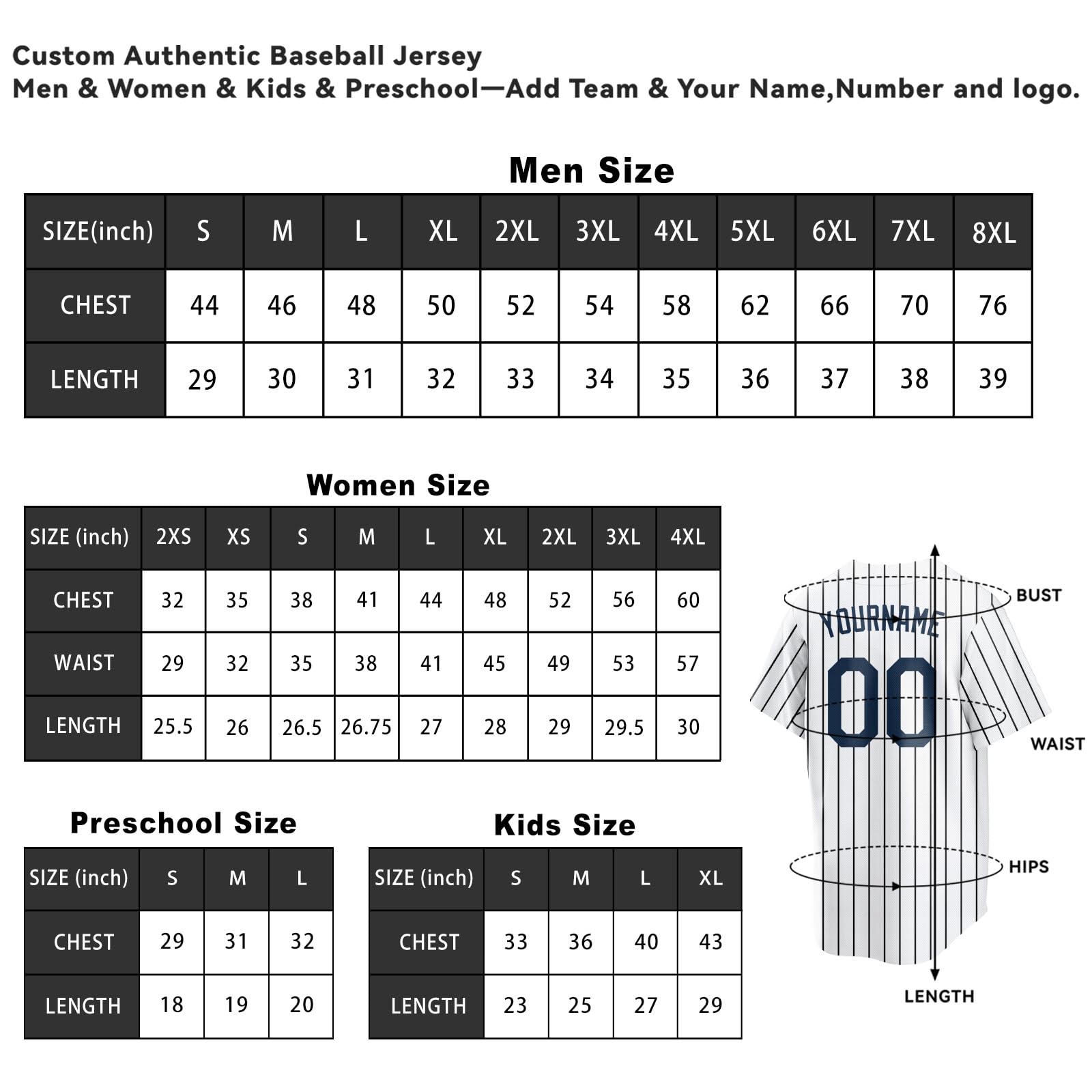Custom Baseball Jersey - Personalized Team Name & Number Practice Jersey for Men, Women, Youth & Kids | Game Day, Team Uniforms & Casual Wear