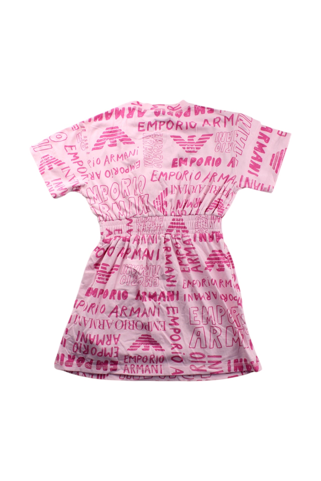 Armani Logo Print Dress for Girls Size 6T - Elegant Designer Outfit for Parties, School & Special Occasions