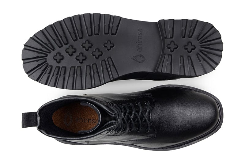 Vegan Corn Leather Boots for Men & Women - Comfortable Everyday Black Boots | Perfect for Casual Wear, Work & Outdoor Activities