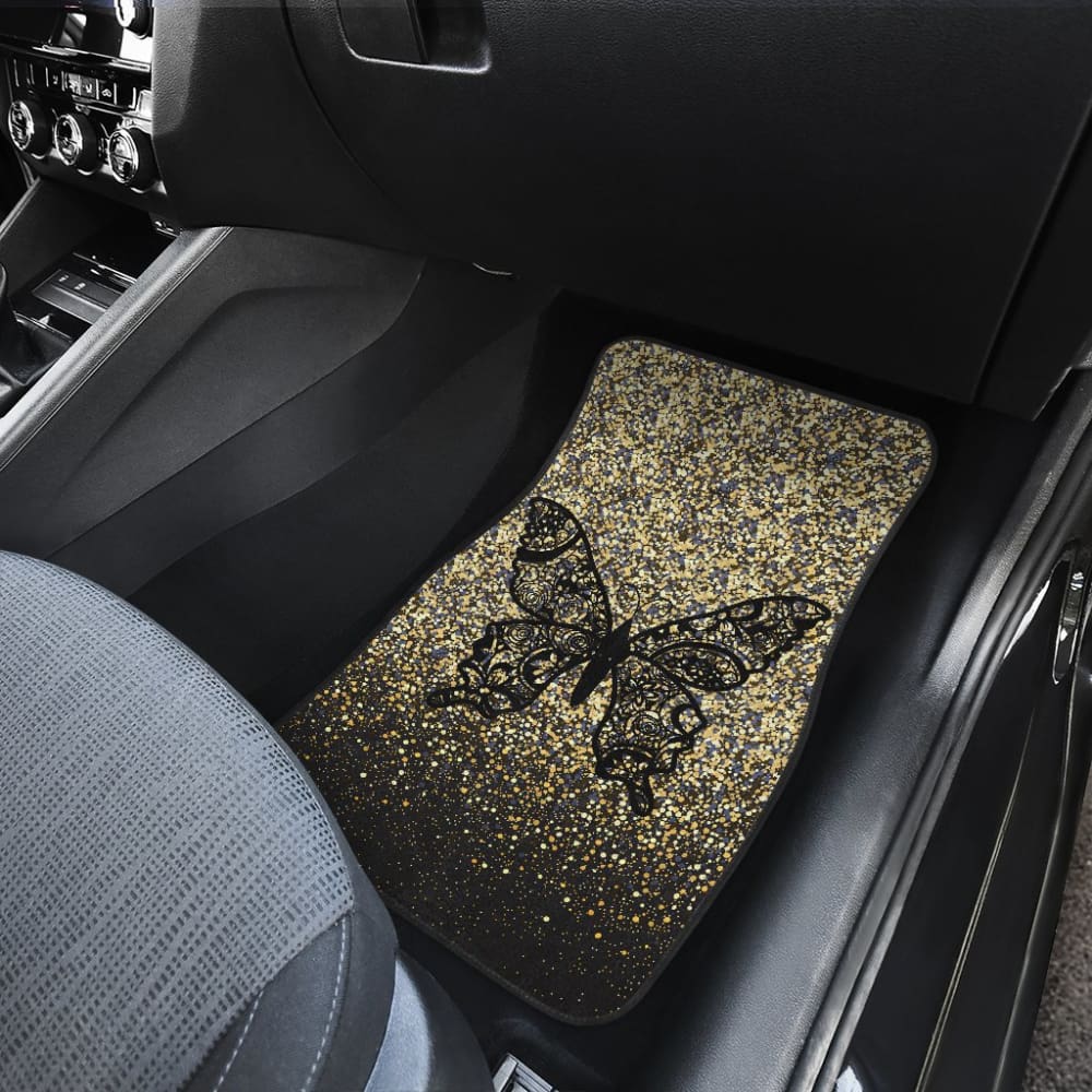 Butterfly Print Car Floor Mats - Non-Slip, Waterproof, Custom Fit for Cars & SUVs - Perfect for Road Trips, Daily Commute & Car Protection