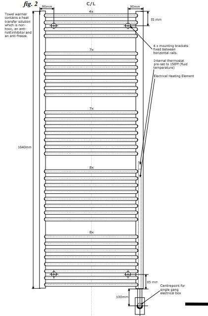 Tuzio Blenheim Hardwired or Plug-In Towel Warmer - 29.5