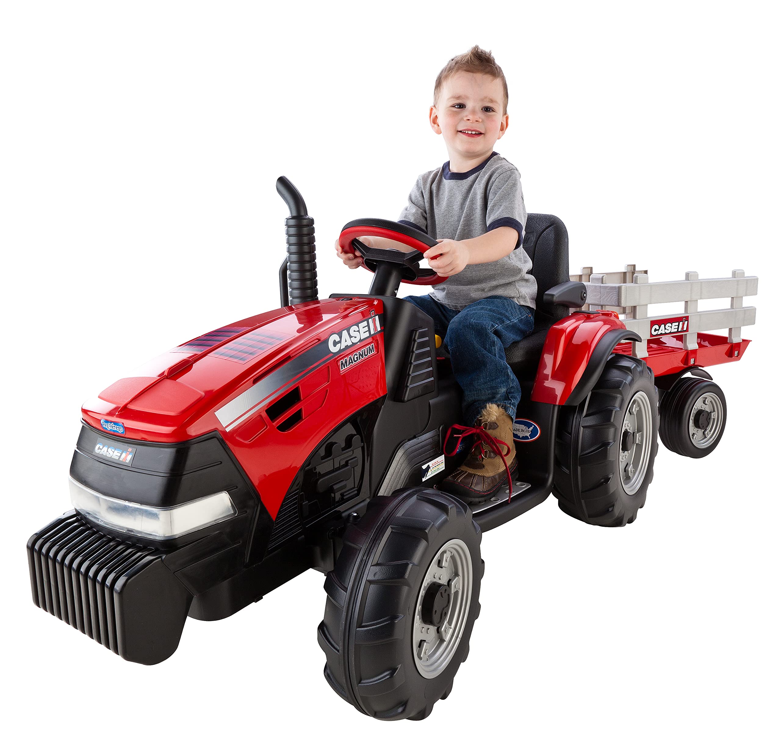 Peg Perego Ground Force & Ground Loader Replacement Wheel Set - Front & Rear Wheels for Kids Ride-On Toys | Durable Black Wheels for Outdoor Play & Backyard Fun