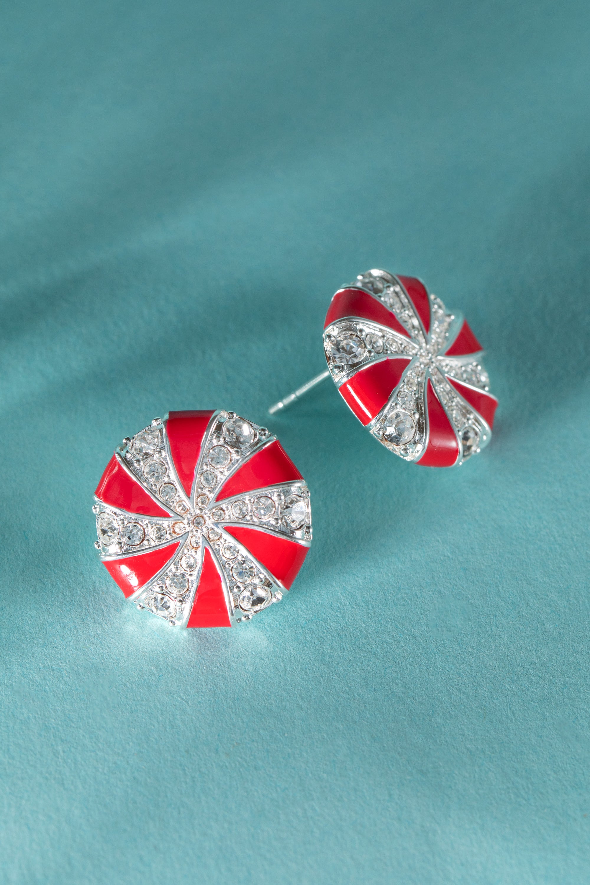 Festive Peppermint Candy Drop Earrings - Christmas Holiday Jewelry Gift for Women - Perfect for Parties, Gift Exchanges & Winter Celebrations