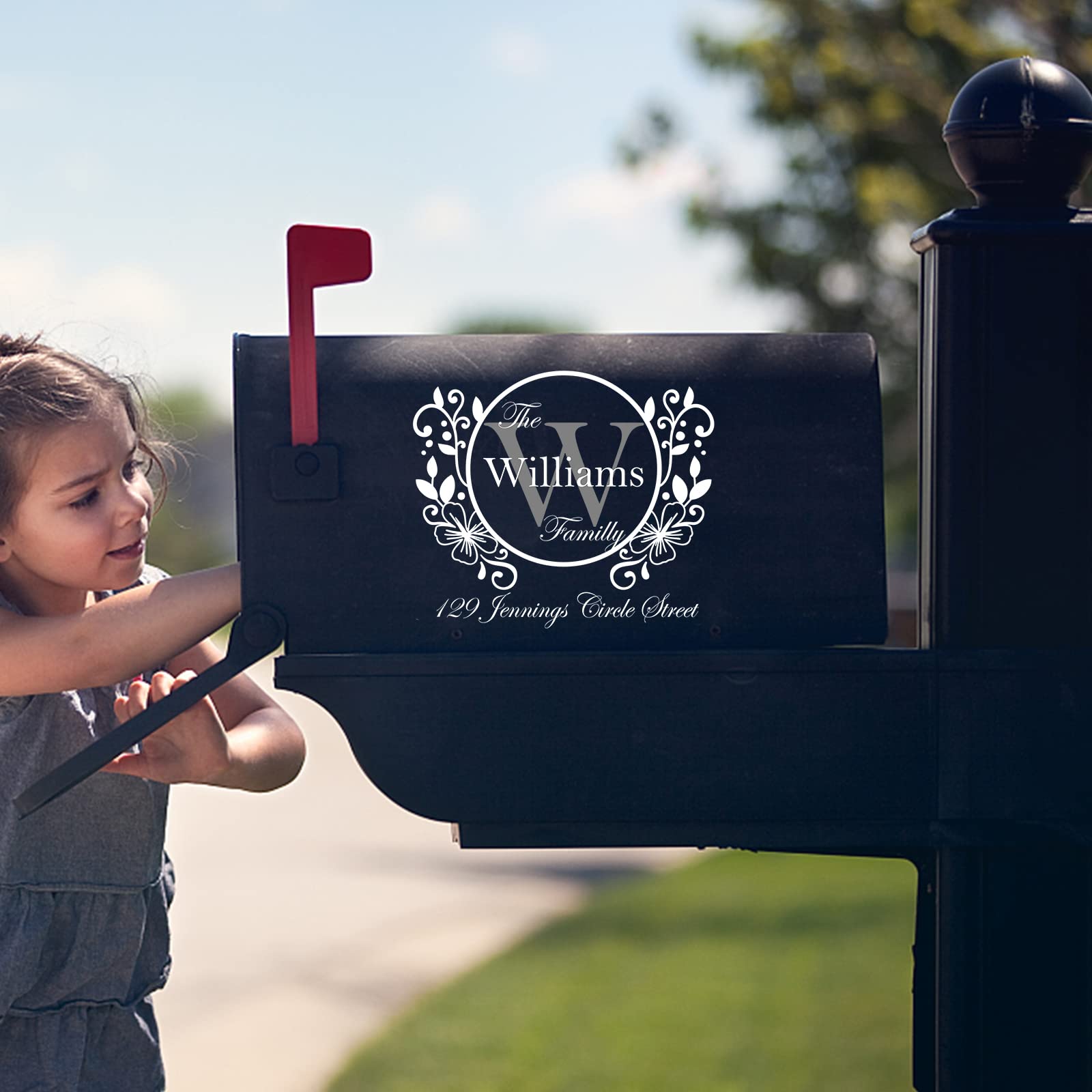 Custom Mailbox Vinyl Decals - Personalized Address Letters & Numbers for Outdoor Mailboxes | Durable Weatherproof Street Address Stickers for House, Apartment & Business Mailboxes