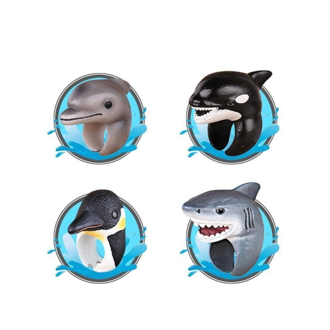 Great Pretenders Ocean Animal Kingdom Rings - Fun & Colorful Sea Creature Toy Rings for Kids - Perfect for Dress-Up, Imaginative Play & Birthday Gifts
