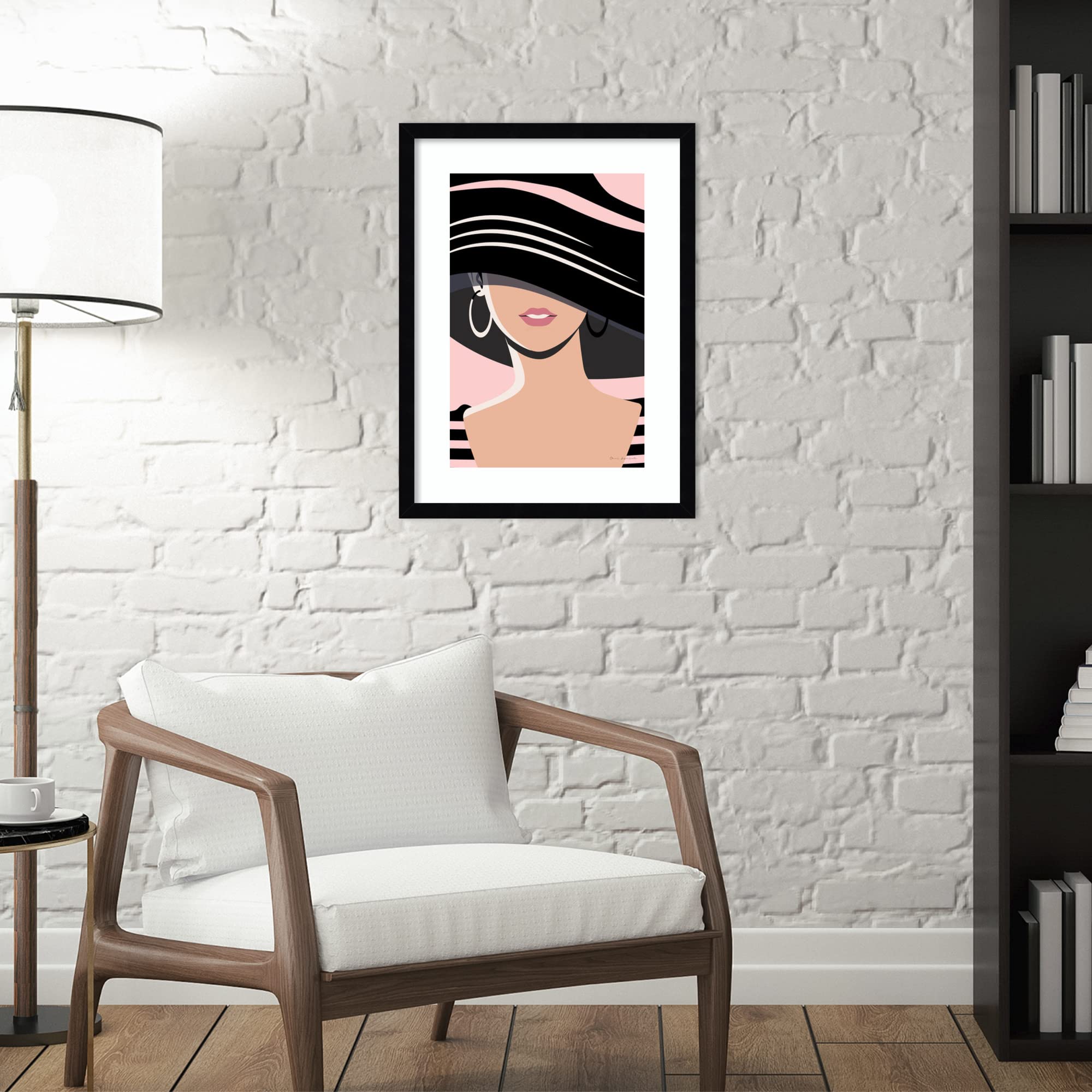 Amanti Art Framed Wall Art Print 21x16 - Beach Chic III Blush by Omar Escalante | Modern People Wall Decor | Contemporary Painting for Living Room, Bedroom, Bathroom & Kitchen | Perfect for Coastal & Boho Home Decor