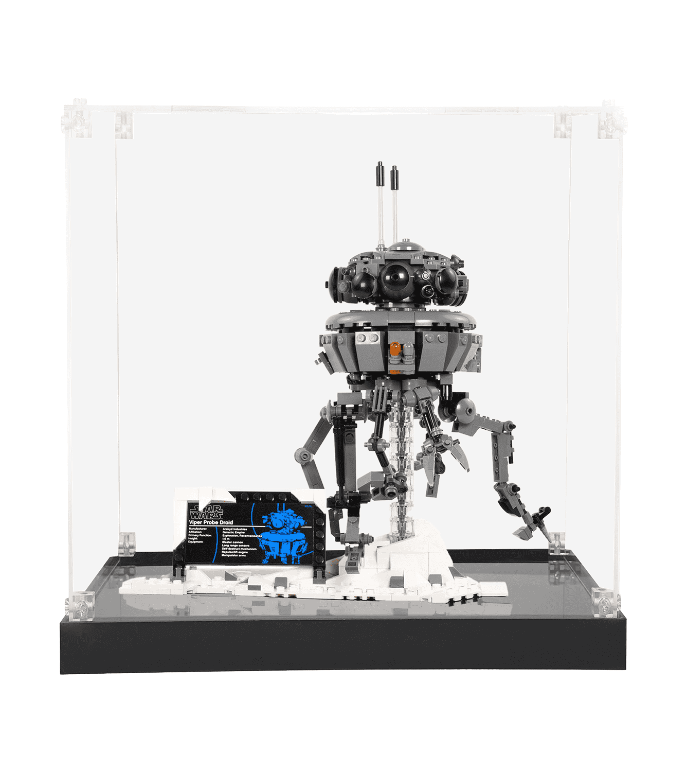 LEGO Star Wars Imperial Probe Droid 75306 Display Case - Protective Showcase for Collectible Building Set | Perfect for Home Decoration & Gift Giving