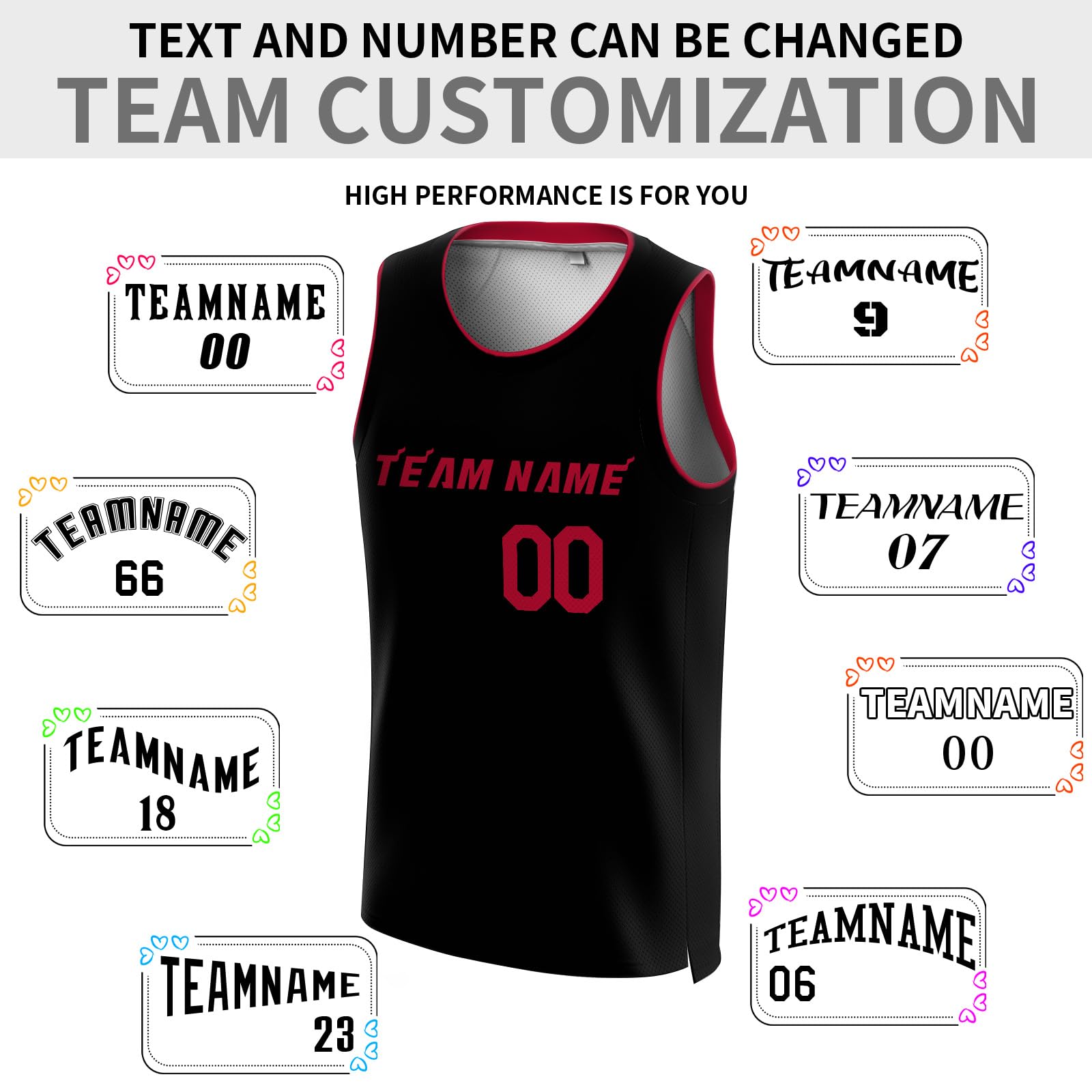 Custom Basketball Jerseys with Personalized Names & Numbers - Men's Women's Youth Kids Basketball Uniforms for Team Sports, Games & Fan Gear