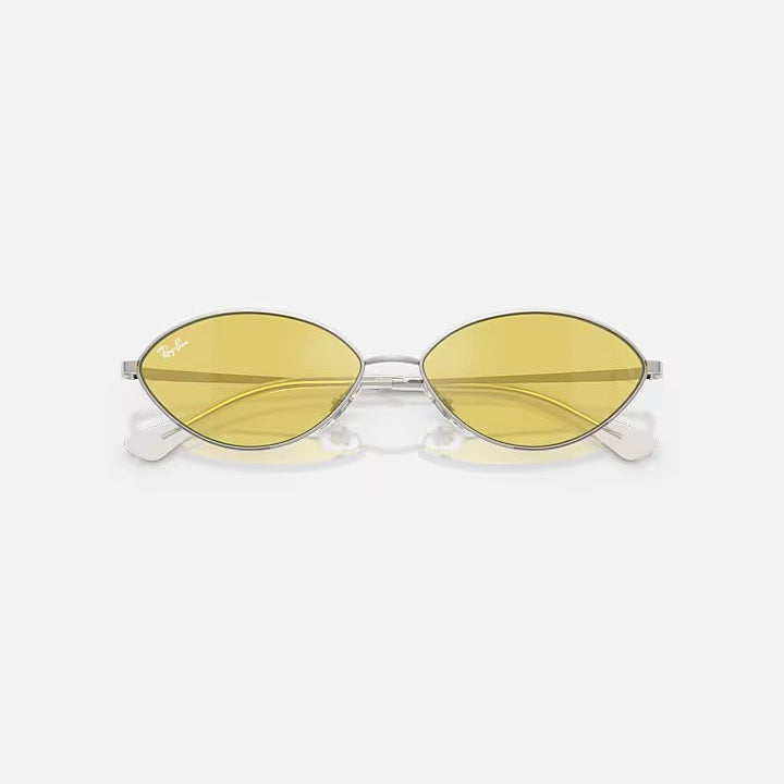 Ray Ban Kai Sunglasses - Polished Silver Frame, UV Protection, Classic Aviator Style for Men & Women - Perfect for Outdoor Activities, Driving, and Fashion Accessories