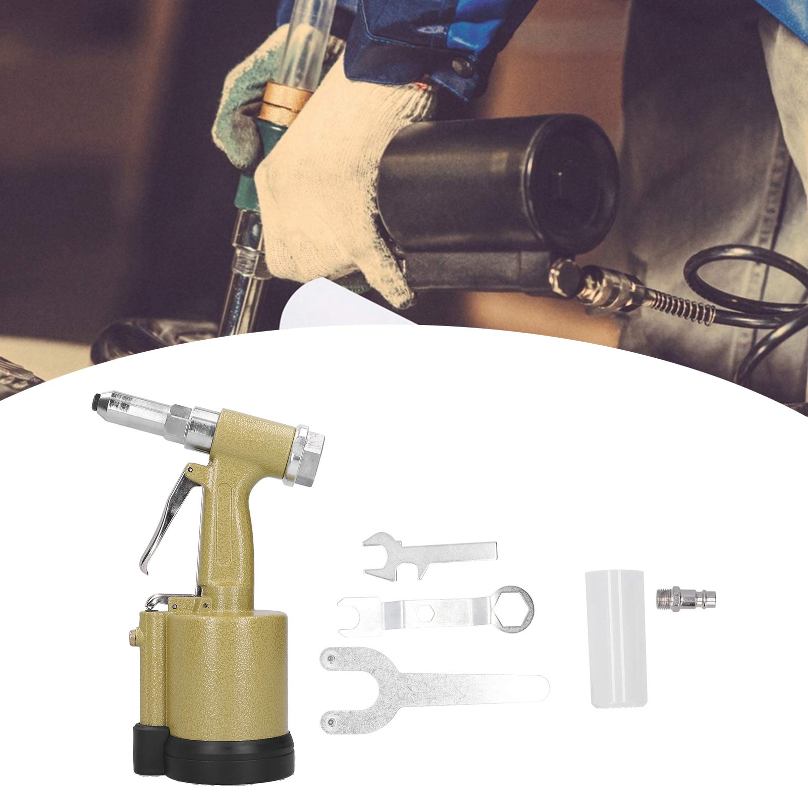 **Air Hydraulic Riveter Tool - Heavy Duty Steel & Aluminum Riveting with Stable Performance (European Style) - Perfect for Automotive, HVAC & Metal Fabrication**