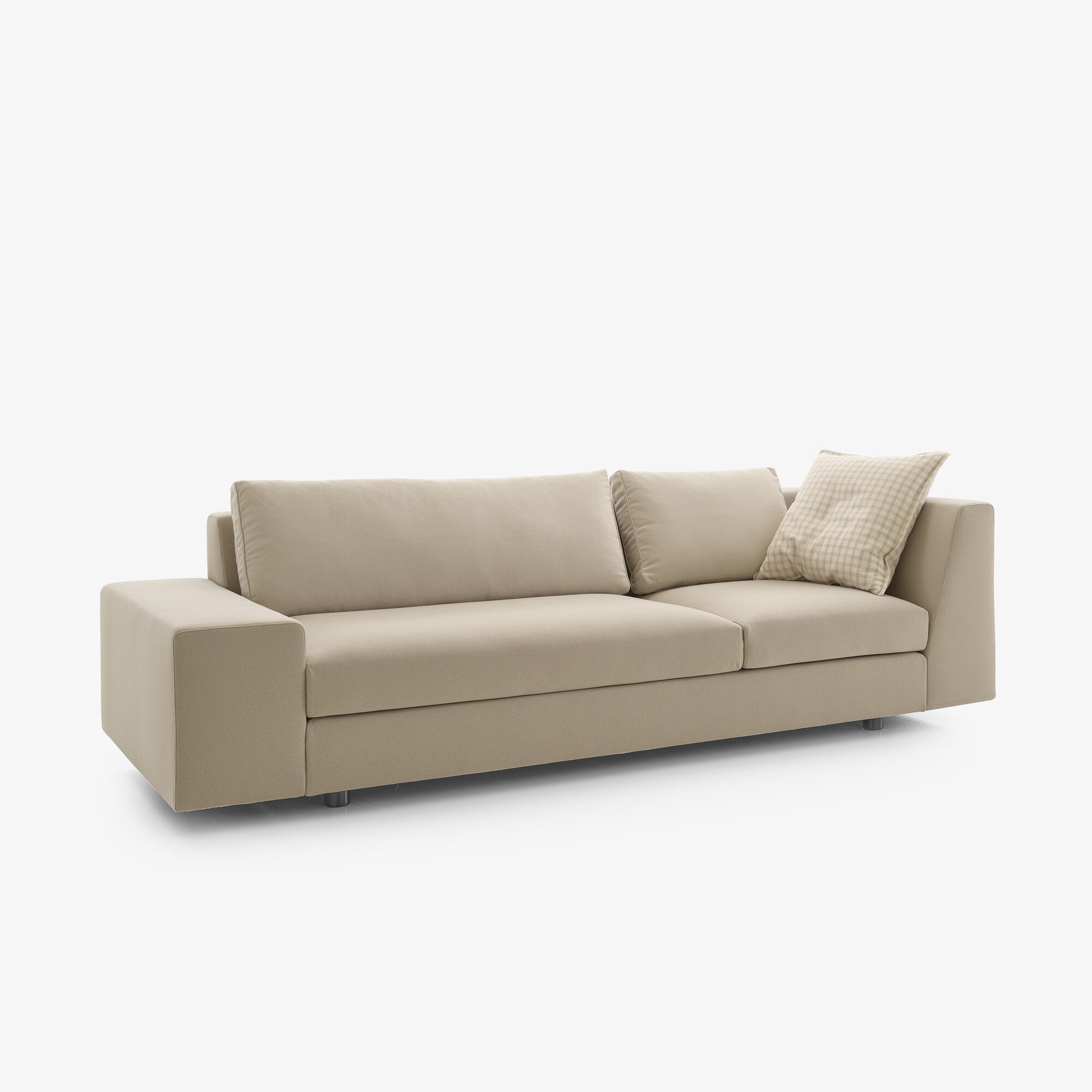 Exclusive Large Asymmetrical Settee Upholstered Sofa - Modern Living Room Furniture for Home Decor & Lounge Comfort