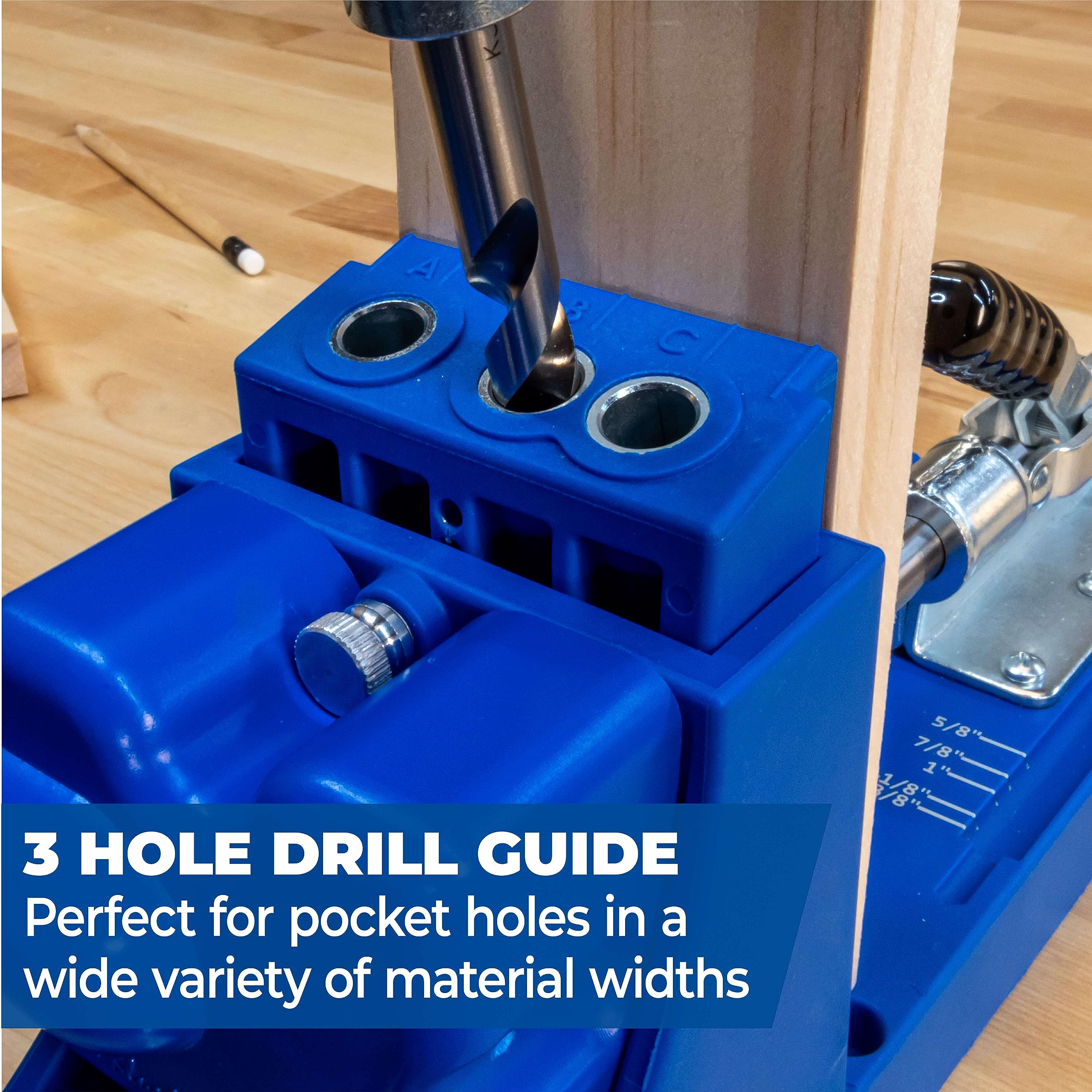 Kreg K4 Pocket Hole Jig System - Adjustable Woodworking Tool for Strong Joints (1/2