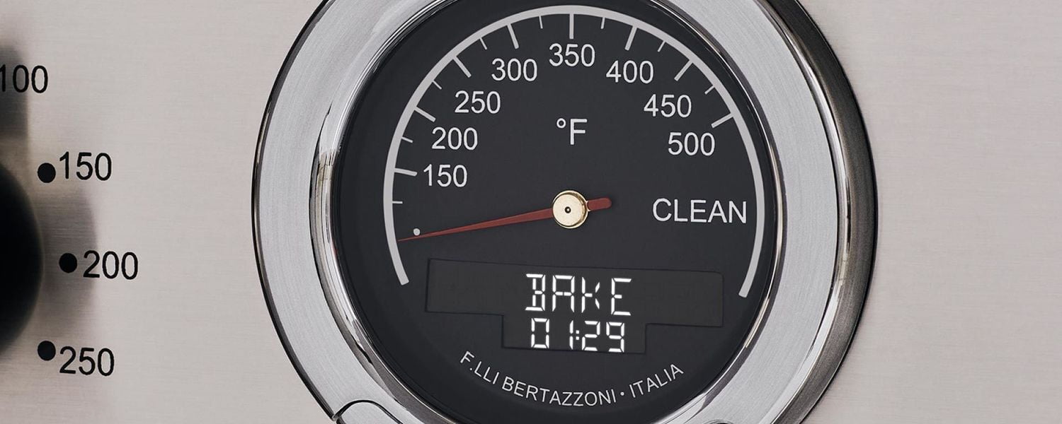 Bertazzoni PROF304DFSXT 30 Inch Dual Fuel Range with 4 Brass Burners & Self-Cleaning Electric Oven - Stainless Steel - Perfect for Modern Kitchens & Professional Cooking