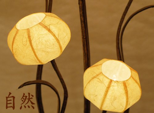Handmade Mulberry Rice Paper Ball Flower Pot Design - Yellow Round Globe Lantern with Brown Asian Oriental Accent | Decorative Floral Uplight for Bedroom, Living Room & Office | Unique Table & Floor Lamp for Home Decor