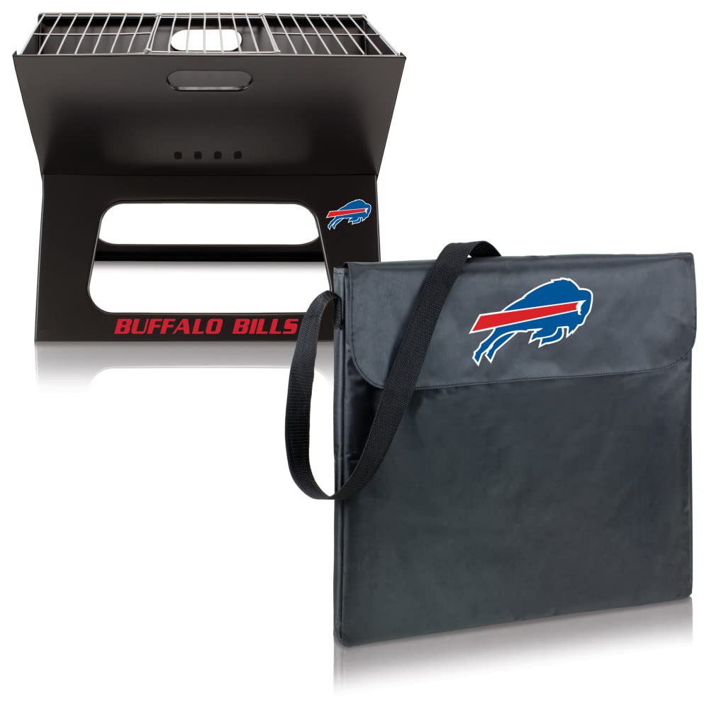 Portable Charcoal Grill for Camping, Tailgating & Outdoor BBQ - NFL X-Grill for Backyard, Picnics & Game Day Parties