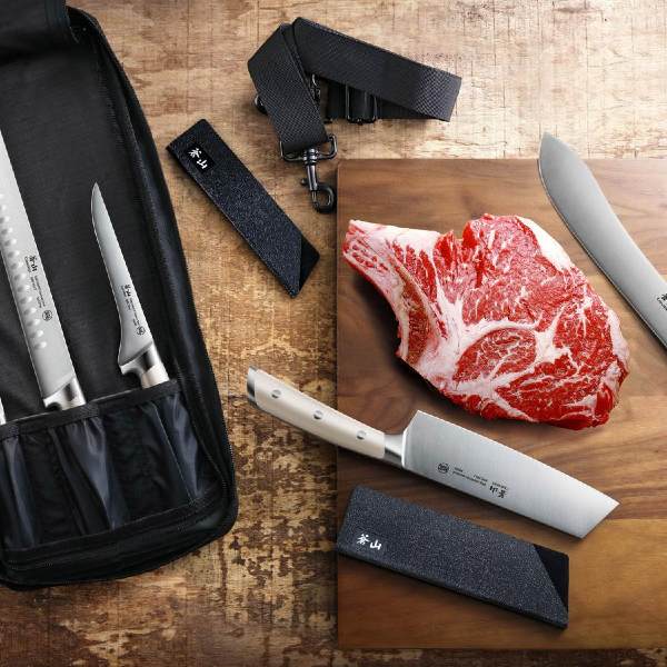 Cangshan S Series 7-Piece BBQ Knife Set - German Steel Forged Kitchen Cutlery for Grilling, Slicing & Outdoor Cooking | Premium Steak Knives & Chef Tools for Backyard BBQ, Camping & Picnics