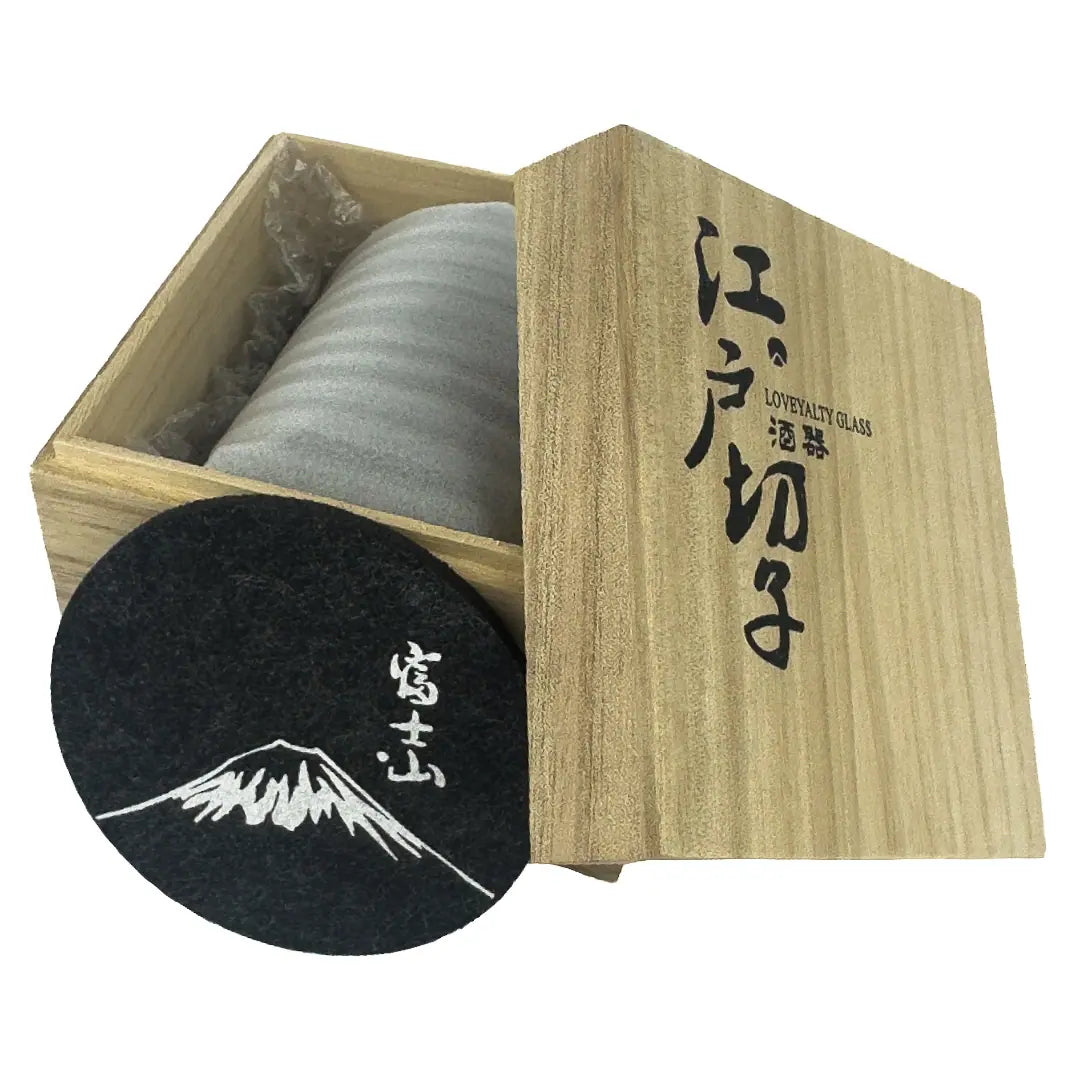 Premium 370ml Japanese Style Silkworm Whisky Tumbler Glass - Elegant Wooden Gift Box - Perfect for Whiskey, Bourbon, Scotch & Home Bar Decor