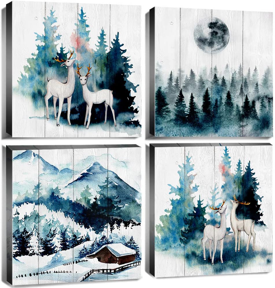 Snow mountain forest