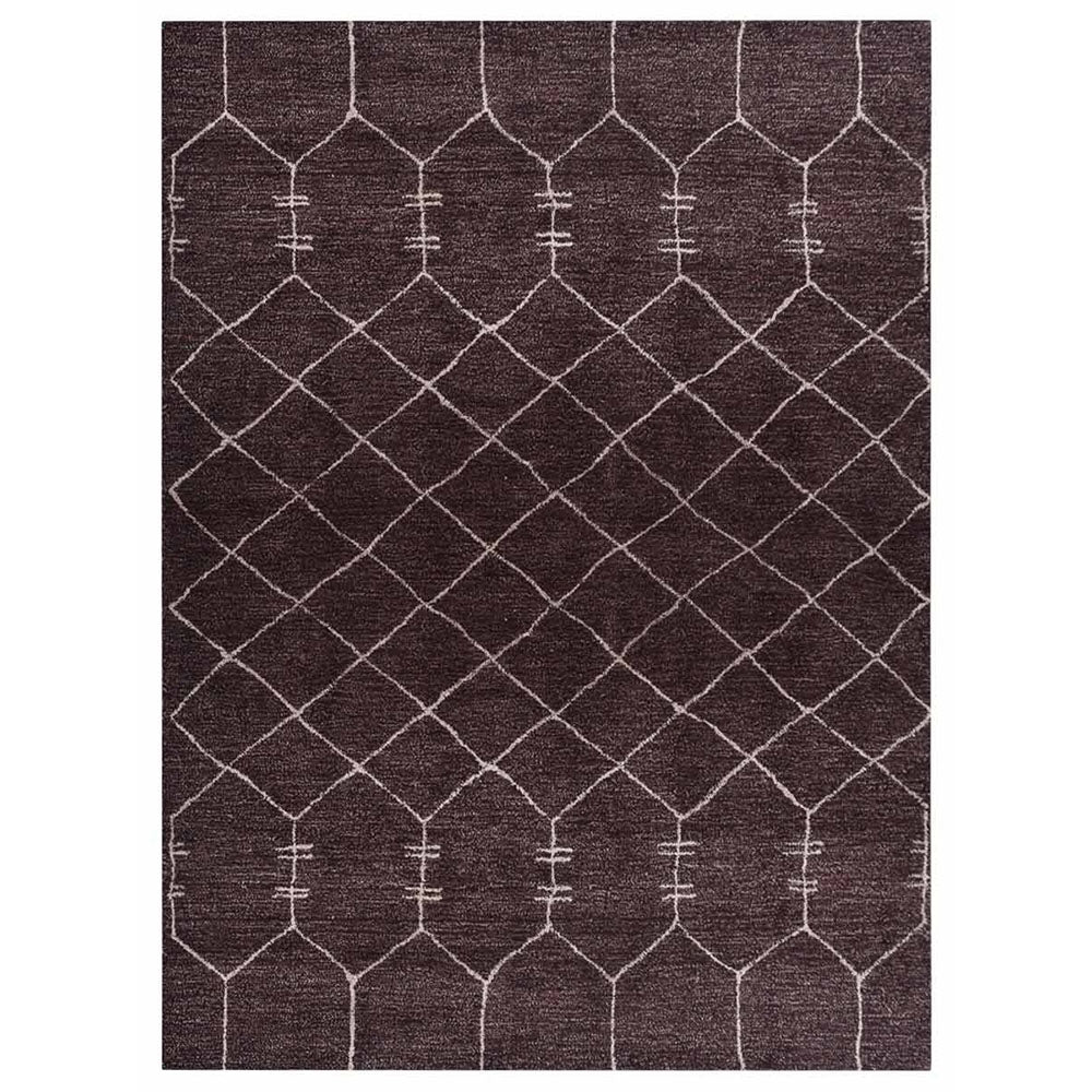 Hand Knotted Wool Area Rug - Soft & Cozy for Living Room, Bedroom - Boho Chic Home Decor for Warm & Stylish Interior Design
