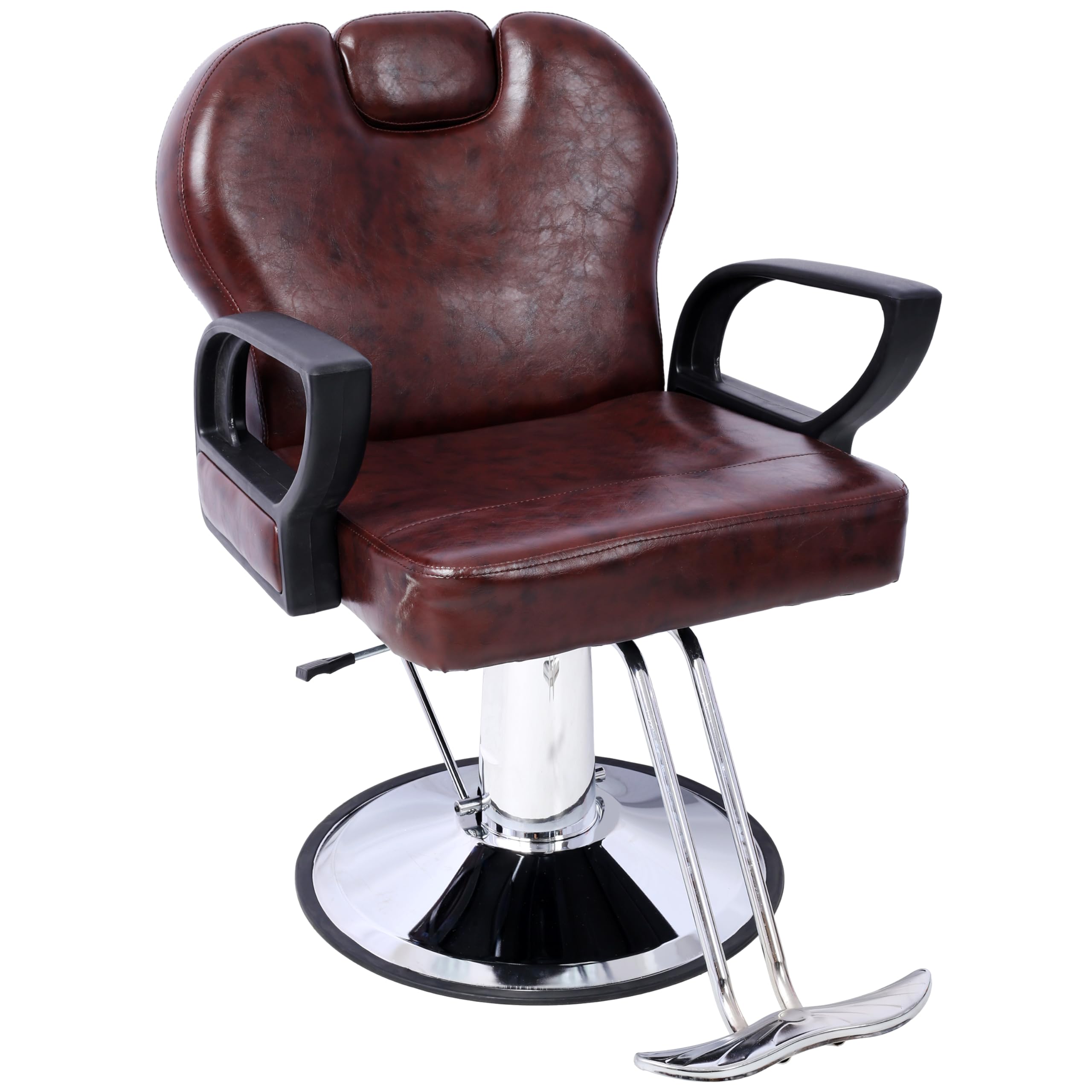 Professional Heavy Duty Hydraulic Barber Chair - All Purpose Salon Styling Chair with Reclining Shampoo Function & Extra Wide Seat | Perfect for Barbershops, Hair Salons & Spa Styling Stations | Durable Beauty Salon Equipment for Hairdressers & Stylists