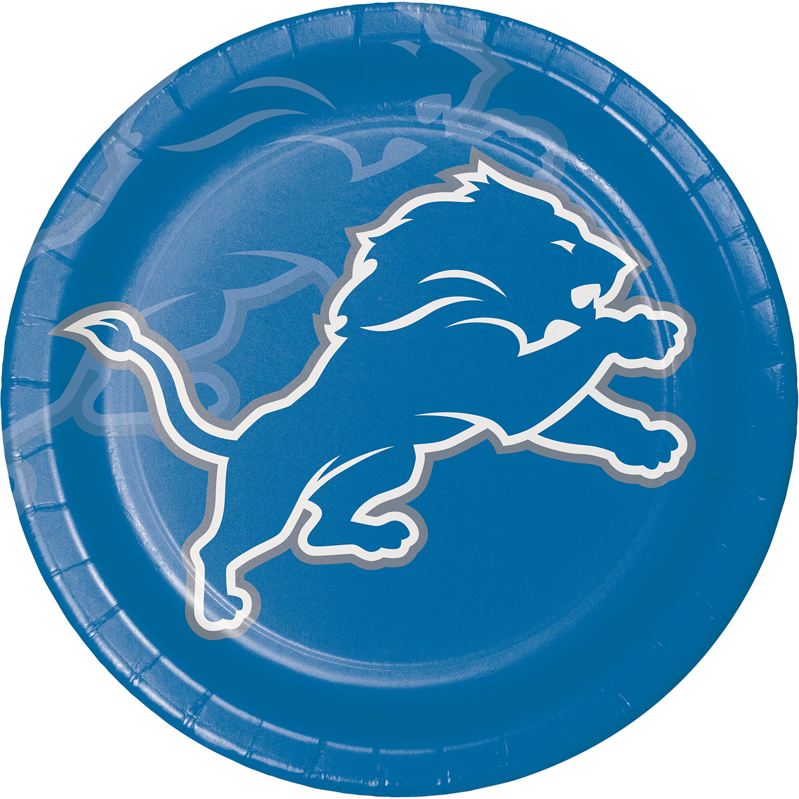 Detroit Lions Themed Paper Plates - 24 Count Pack for Game Day Parties, BBQs, and Tailgating Events