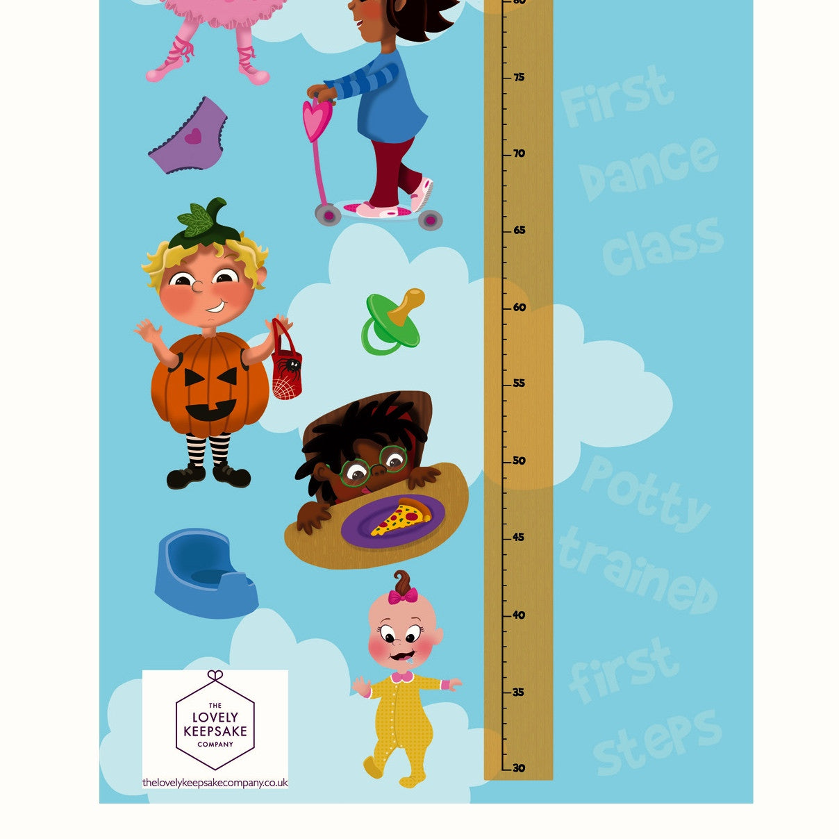 Baby Growth Chart - Height & Milestones Tracker for Kids | Perfect for Nursery, Pediatrician Visits & Family Memory Keeping