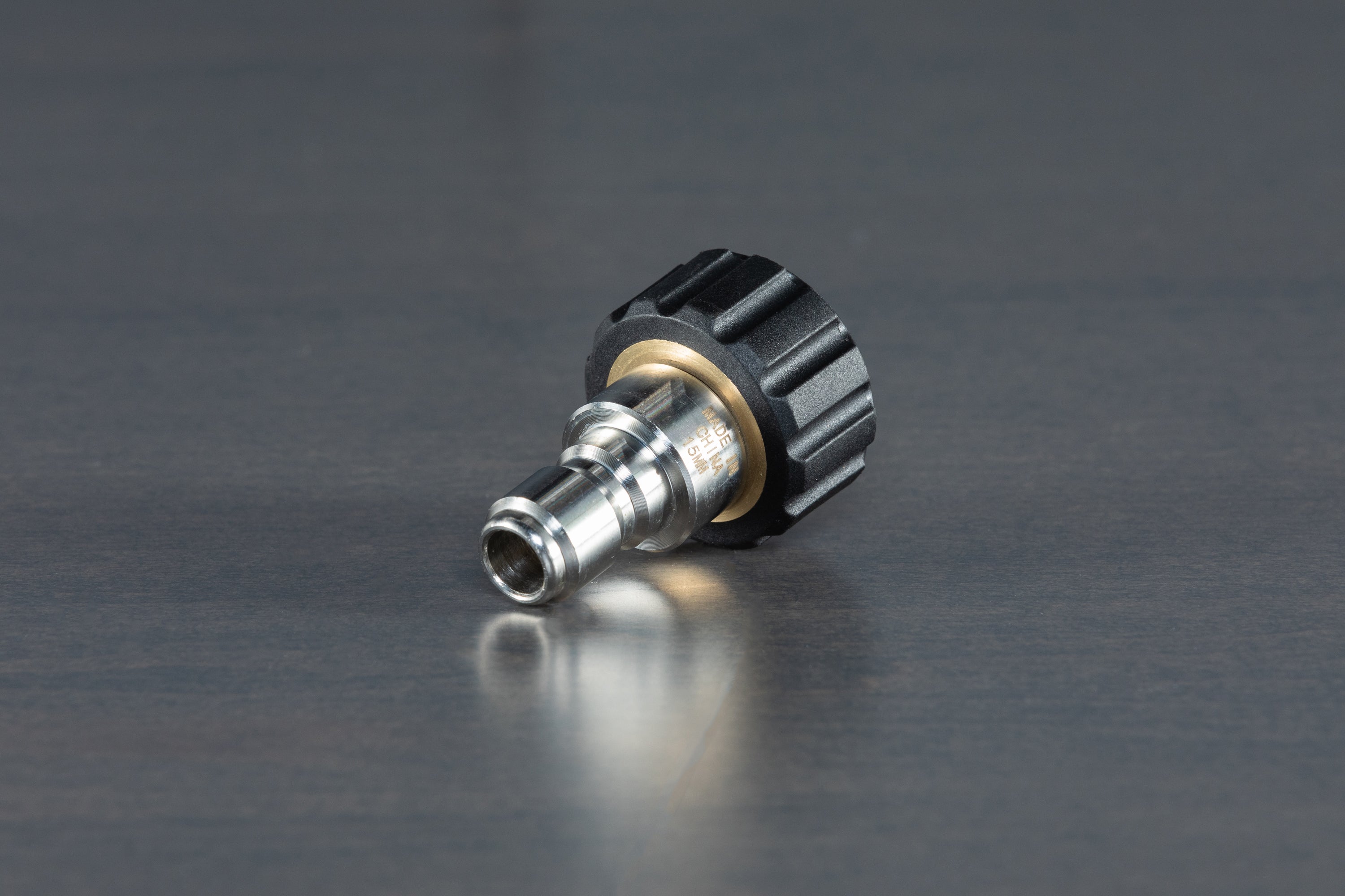 Stainless Steel M22 Female (15mm) to 3/8 Quick Disconnect Plug Adapter - Perfect for Hydraulic Systems, Pneumatic Tools, and Industrial Equipment Connections