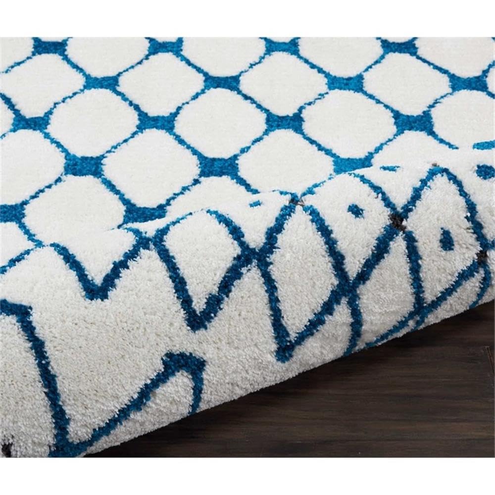 Nourison Kamala Moroccan White/Blue 2'2