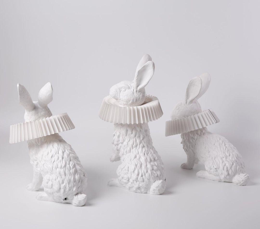 Rabbit X Table Lamp - Modern LED Nightstand Light for Bedroom, Living Room, Office - Dimmable Touch Control & USB Charging Port - Perfect for Reading, Relaxing & Decor