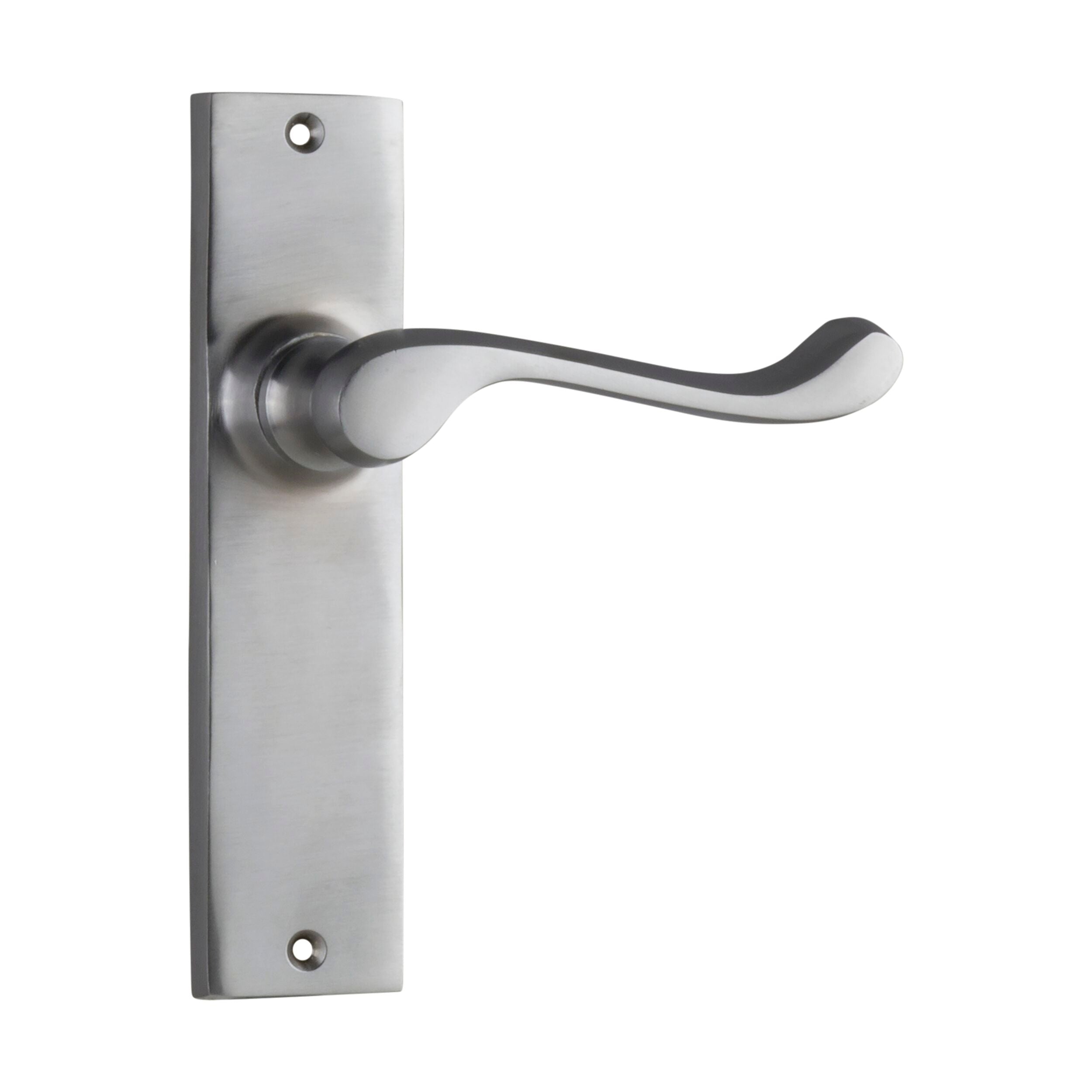 Fremantle Door Lever & Latch Pair in Satin Chrome - 150mm x 35mm x 50mm | Modern Interior Door Hardware for Homes & Offices