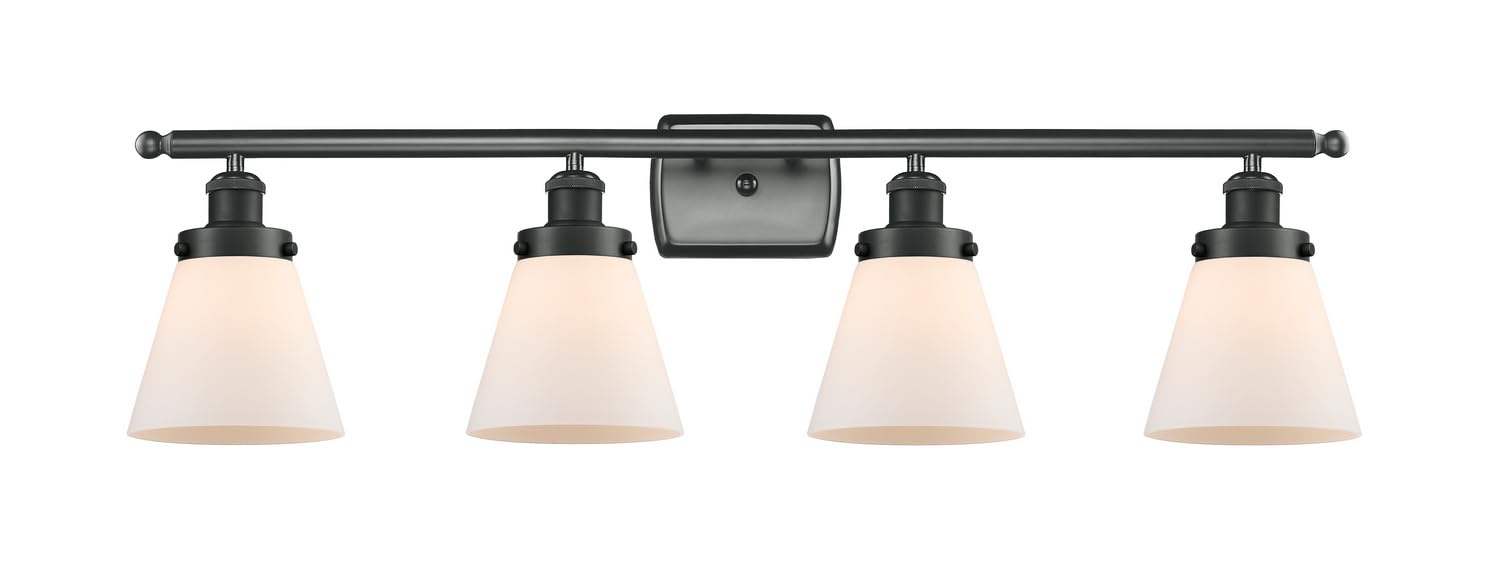 Ballston Collection 916-4W-BK-G61-LED 4-Light LED Bathroom Vanity Light - Modern Black Finish for Bathroom, Powder Room & Dressing Area Lighting