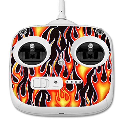 DJI Phantom 3 Standard Drone Skin Wrap - MightySkins Hot Flames Design Protective Cover Sticker for Controller & Quadcopter | Durable Decal for Outdoor Flying & Aerial Photography