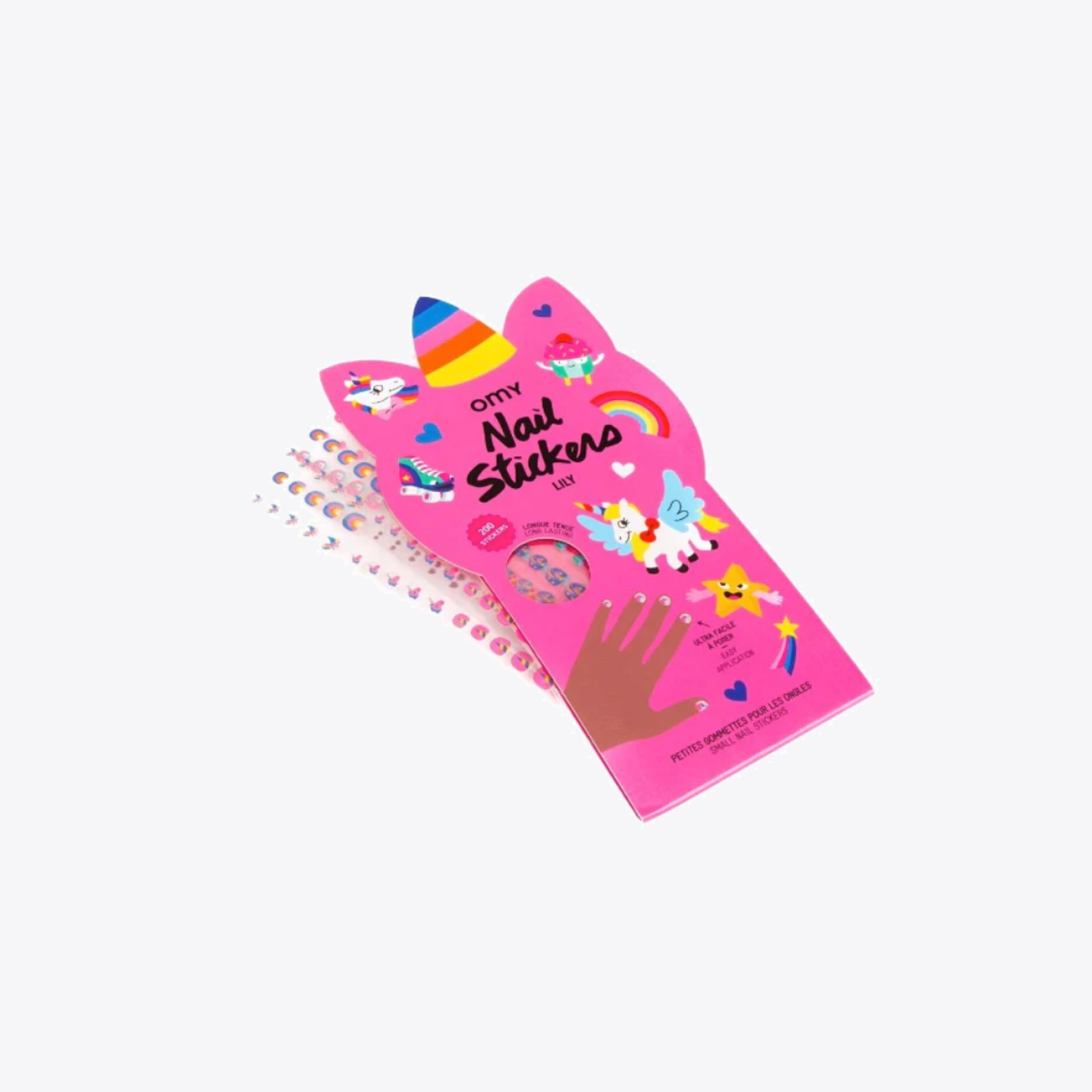 Pink Animal Nail Stickers for Kids - Cute DIY Nail Art Decals for Girls, Perfect for Birthday Parties & Playdates