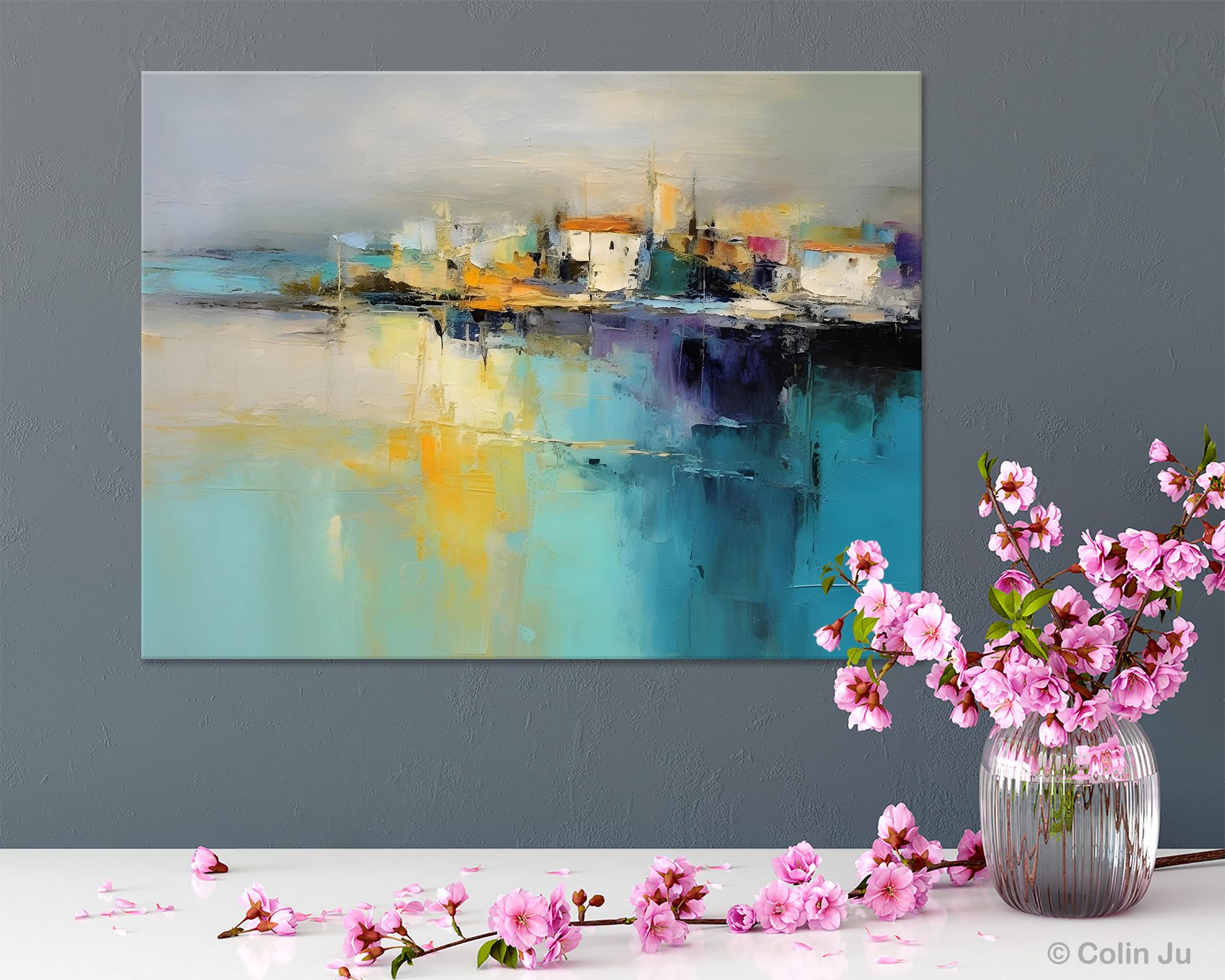 Extra Large Abstract Landscape Wall Art Paintings for Bedroom - Modern Original Canvas Artwork - Perfect for Living Room, Office & Home Decor