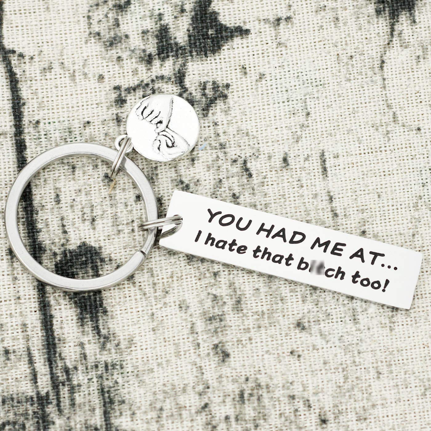 Funny BFF Keychains for Women - Best Friend Jewelry Gifts for Besties, Female Friendship Keychains, Perfect for Birthdays, Anniversaries, and Everyday Carry