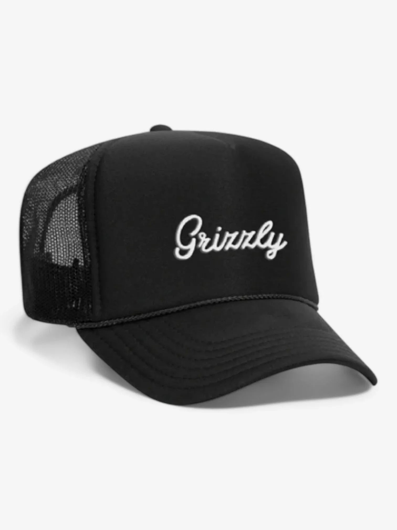 Grizzly Embroidered Script Black Baseball Cap - Stylish Adjustable Dad Hat for Men & Women - Perfect for Outdoor Activities, Sports, and Casual Wear