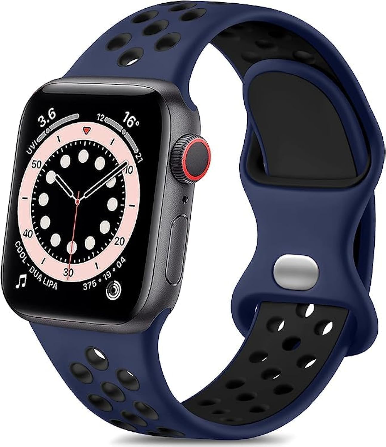 Lerobo Sport Band for Apple Watch Series 10/9/8/7/6/5/4/3/2/1 & Ultra (49mm/44mm/45mm/46mm) - Soft Silicone Replacement Strap for Men & Women - Perfect for Workouts, Running & Daily Wear