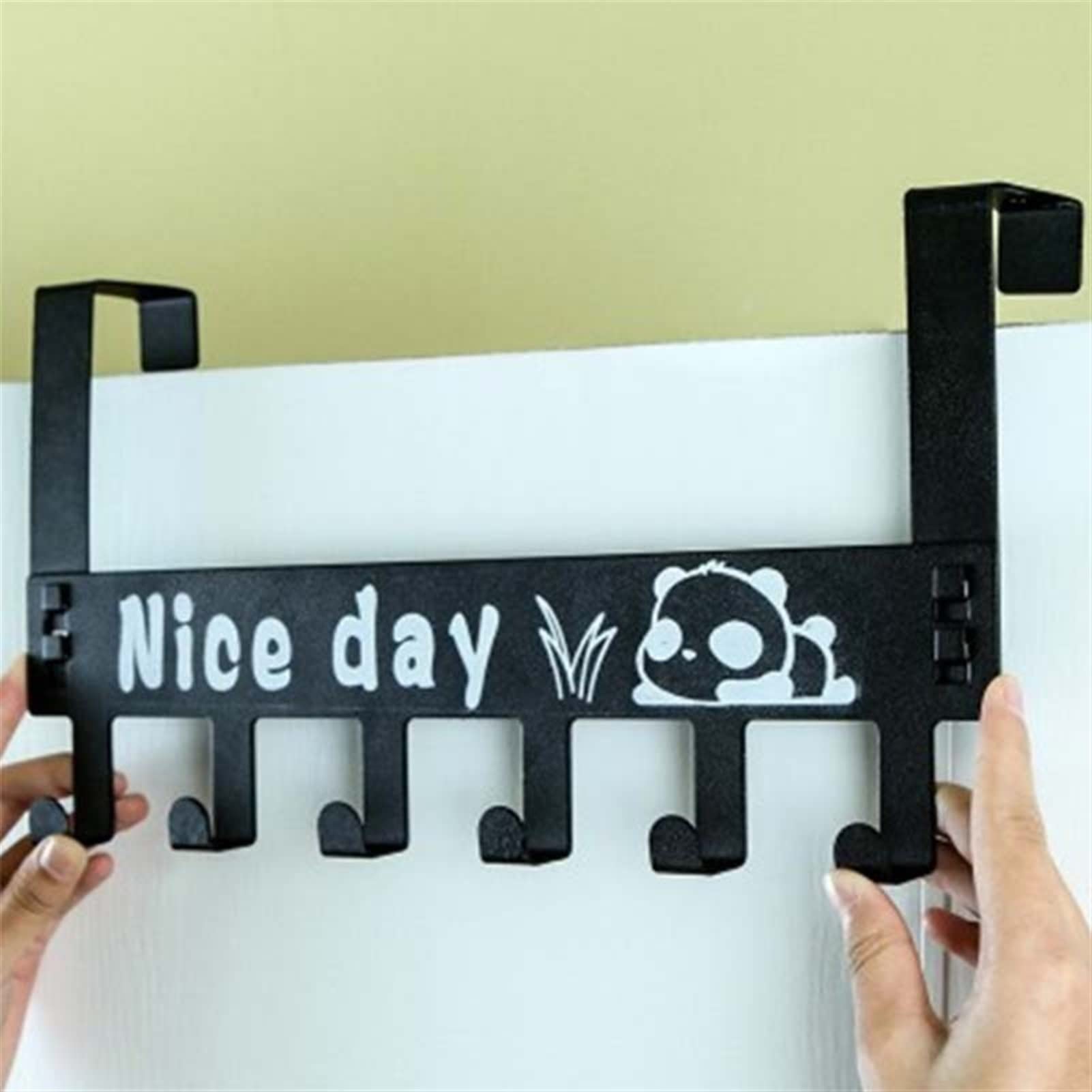 Wall Mounted Metal Coat Rack Organizer - Space Saving Hooks for Hats, Jackets & Umbrellas | Perfect for Hallway, Bedroom Door, Kitchen & Bathroom Organization