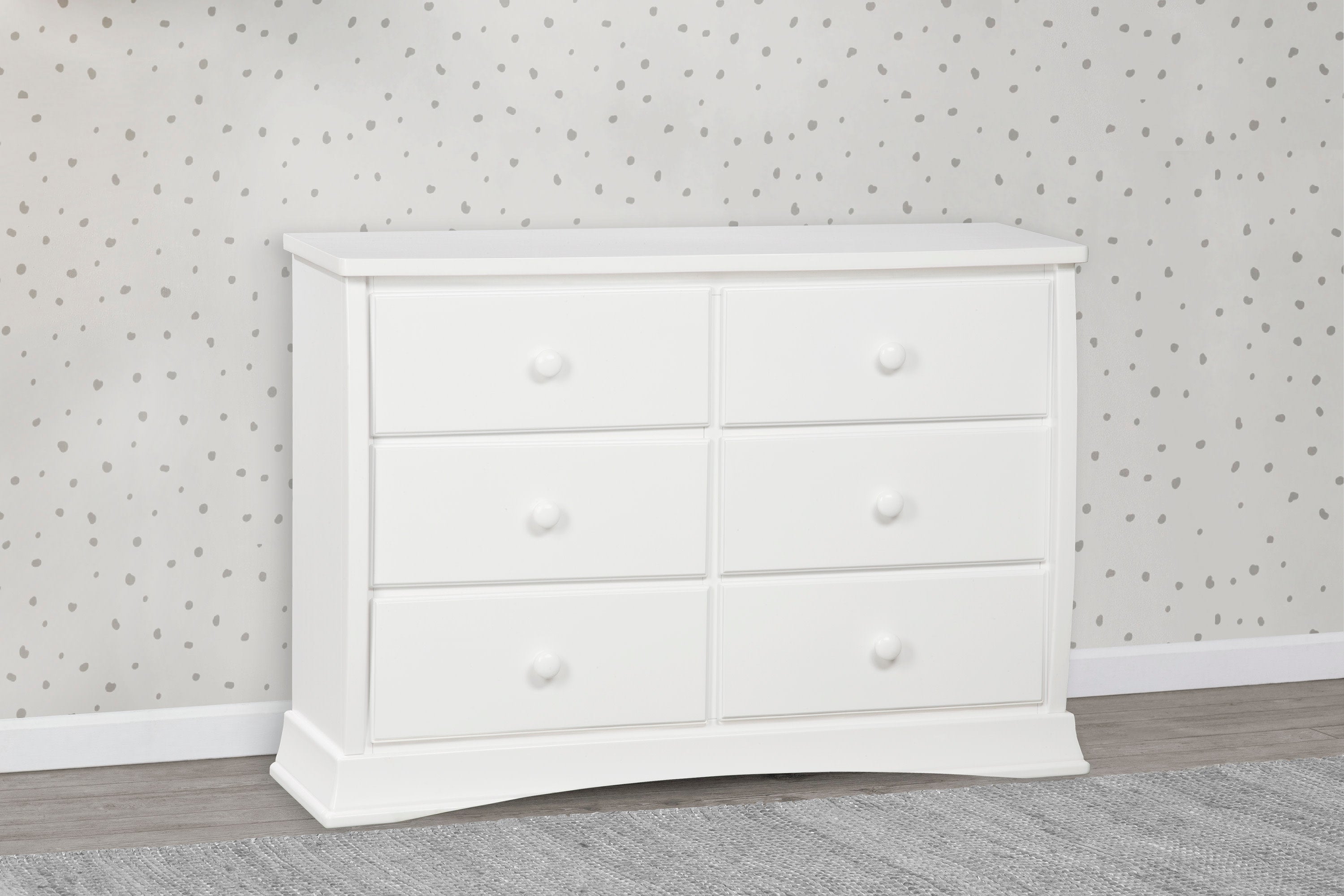 Stylish Bentley 6-Drawer Wooden Dresser for Bedroom - Modern Storage Chest with Smooth Gliding Drawers | Perfect for Master Bedroom, Guest Room & Nursery Organization
