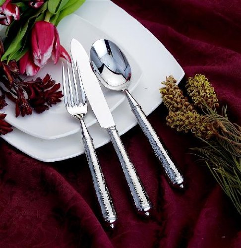 Premium Ricci Argentieri Leopardo Place Knife Set - 18/10 Stainless Steel Flatware with Elegant Leopard Design - Perfect for Fine Dining, Wedding Gifts & Table Setting